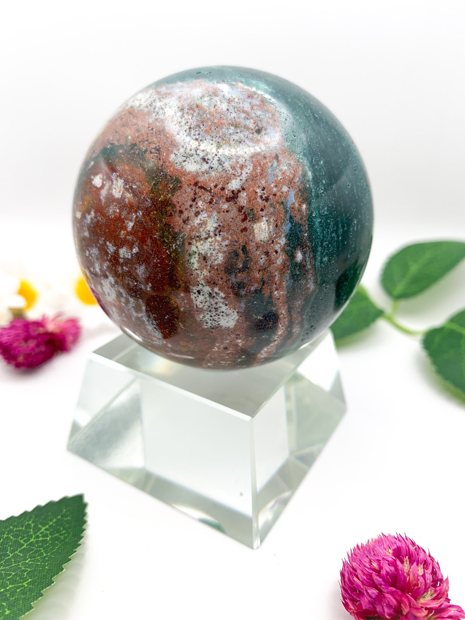 Ocean Jasper Sphere - Crystal Love Treasures