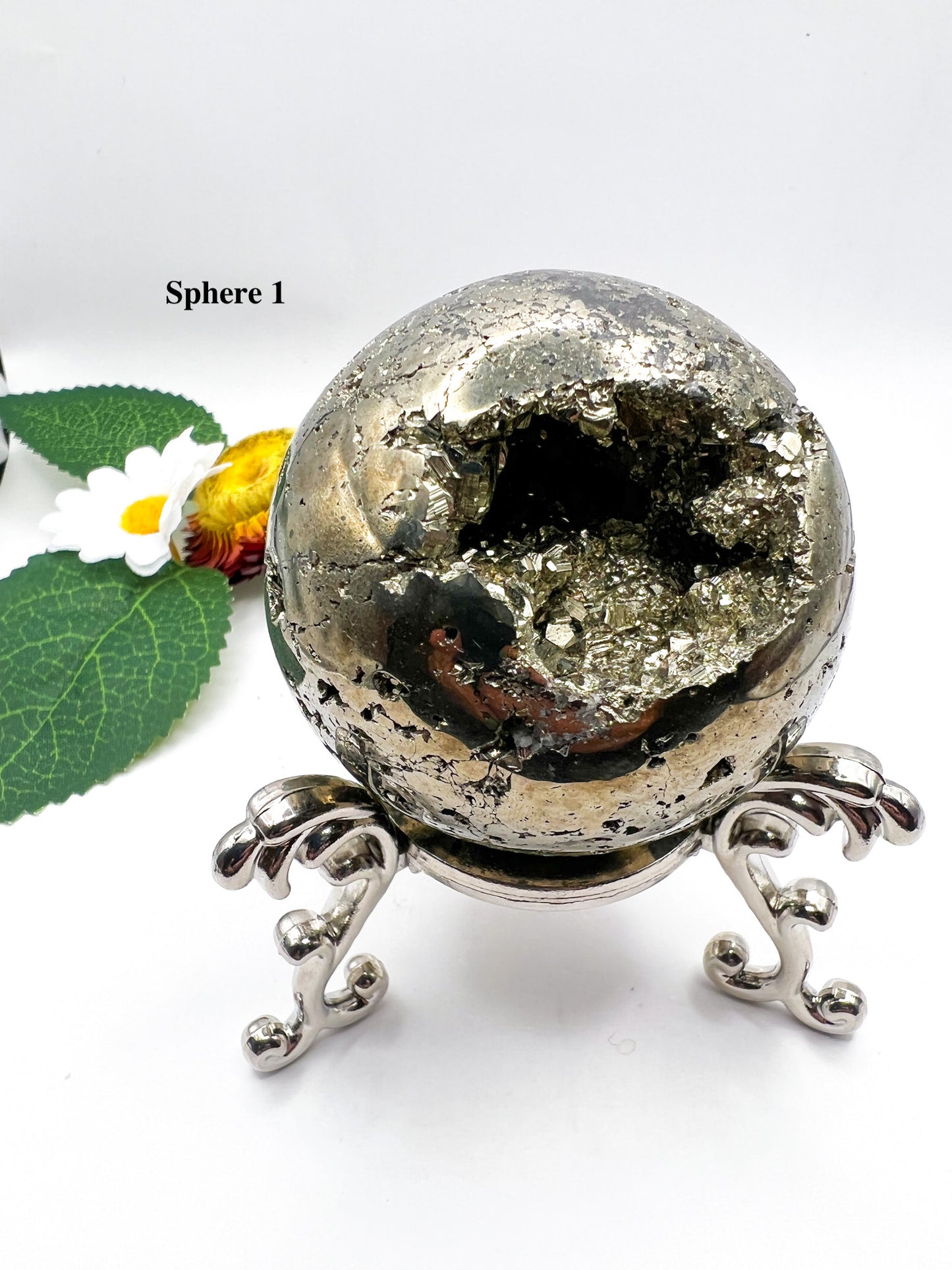 Peruvian Pyrite Sphere - Crystal Love Treasures