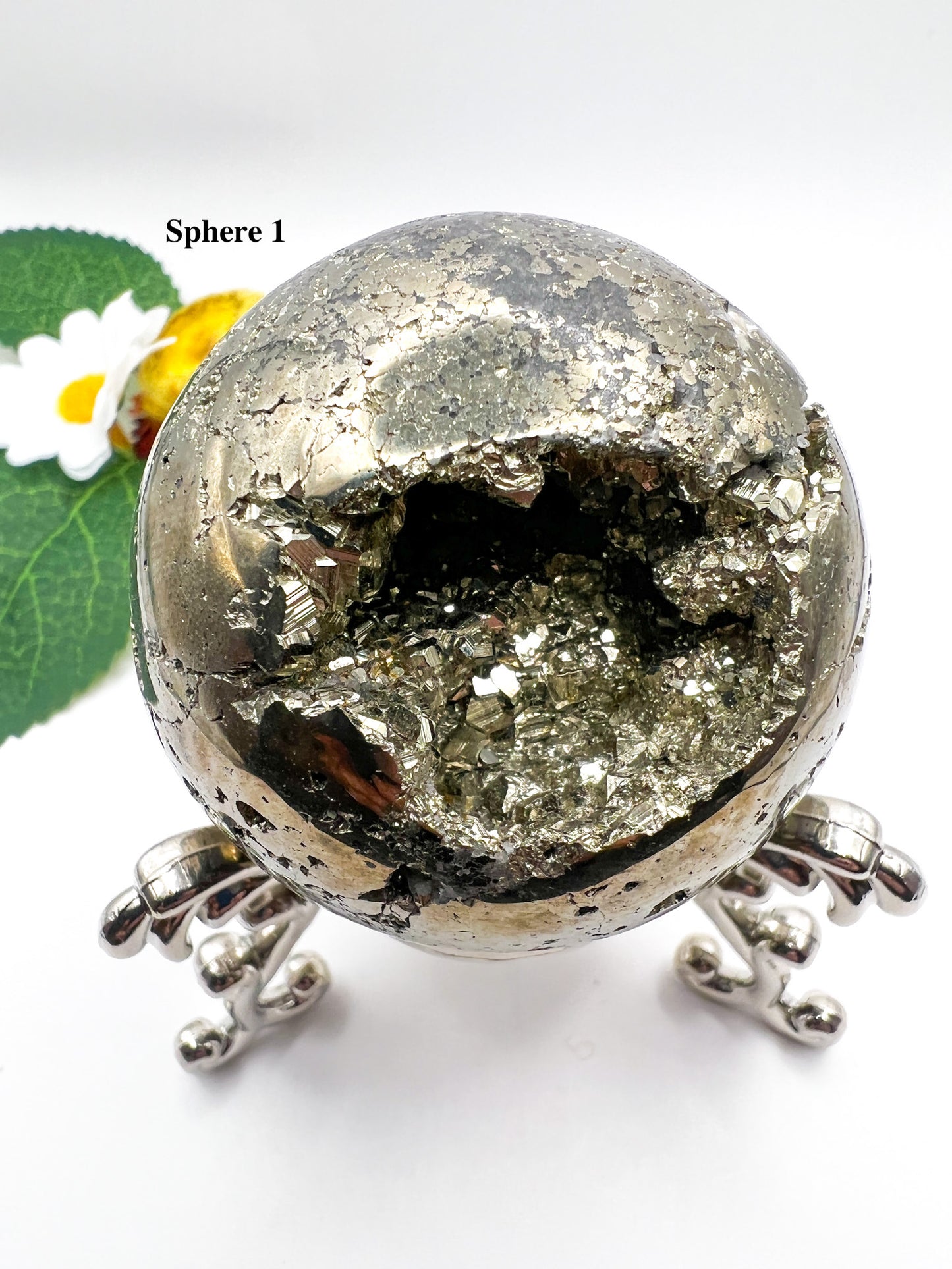 Peruvian Pyrite Sphere - Crystal Love Treasures