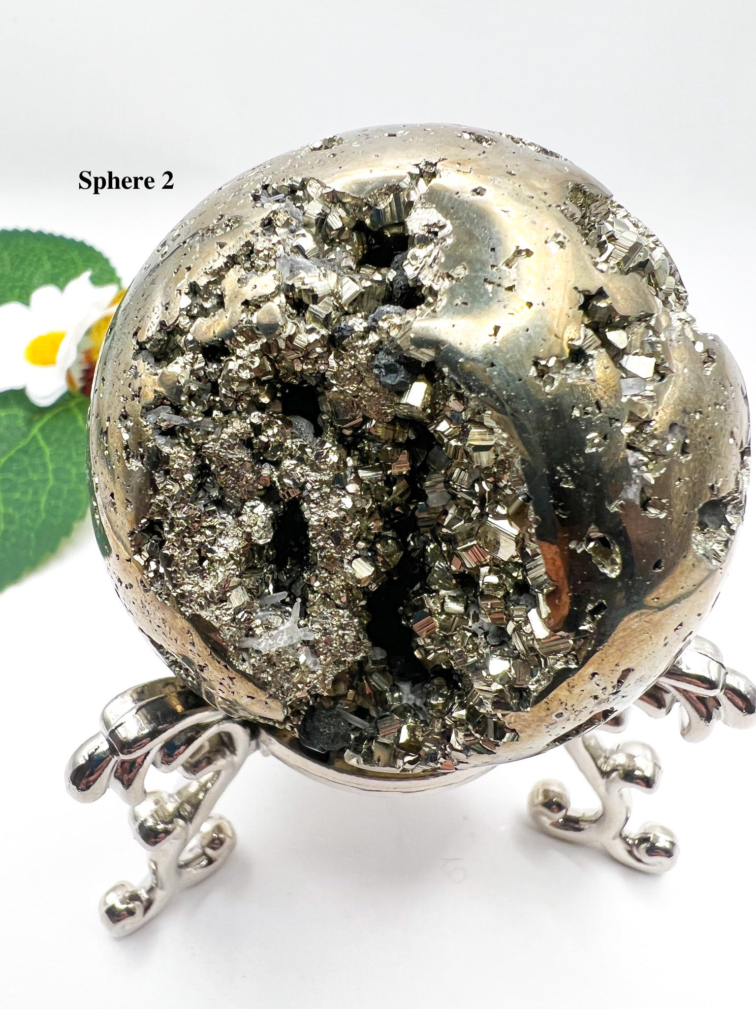 Peruvian Pyrite Sphere - Crystal Love Treasures