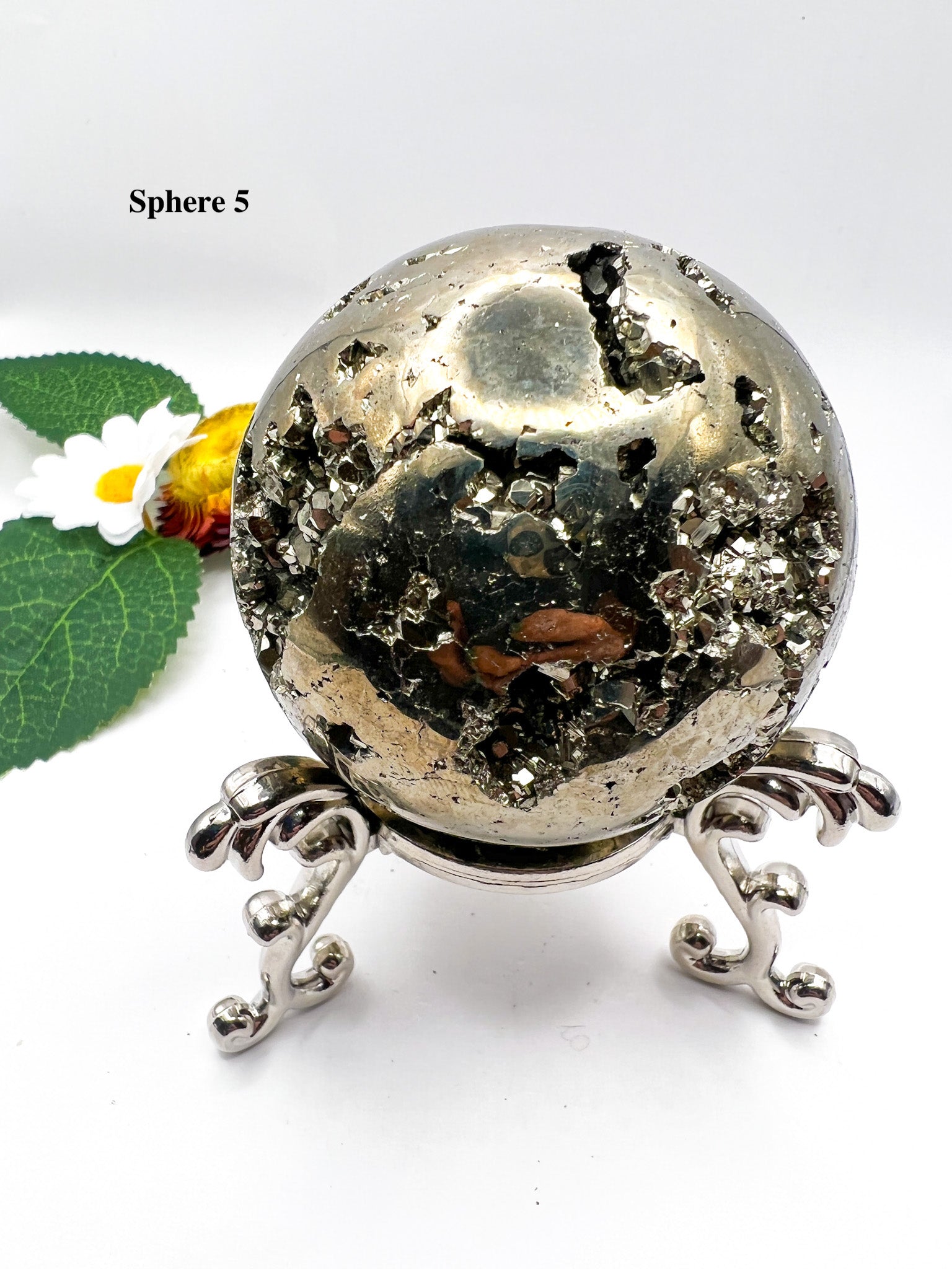 Peruvian Pyrite Sphere - Crystal Love Treasures