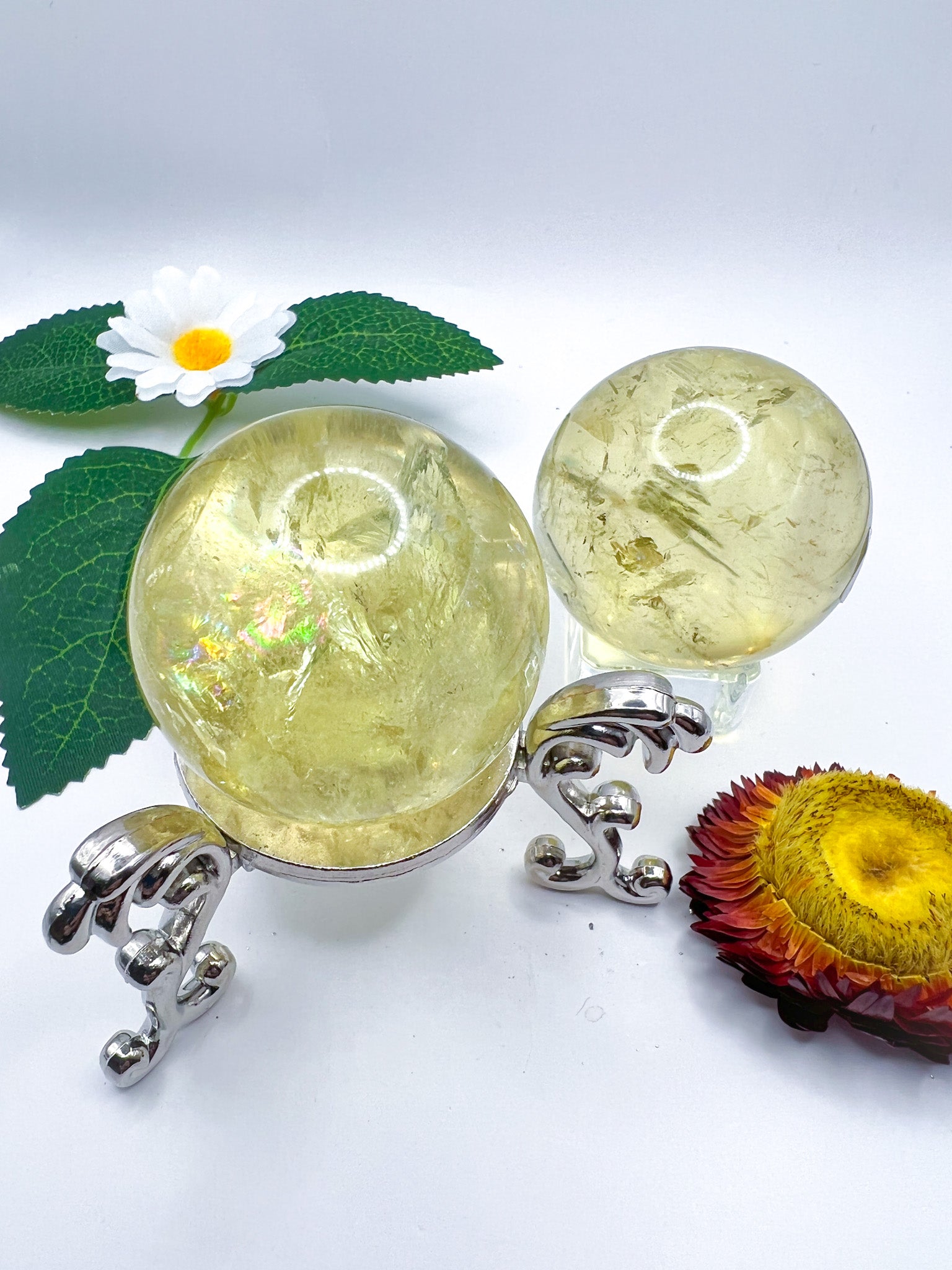 Natural Citrine Sphere (High Quality) - Crystal Love Treasures