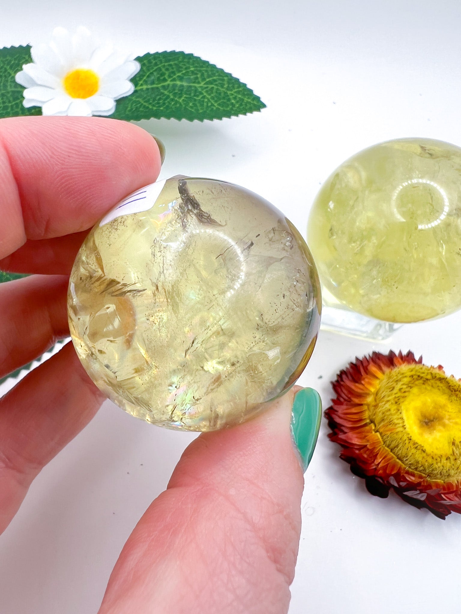 Natural Citrine Sphere (High Quality) - Crystal Love Treasures