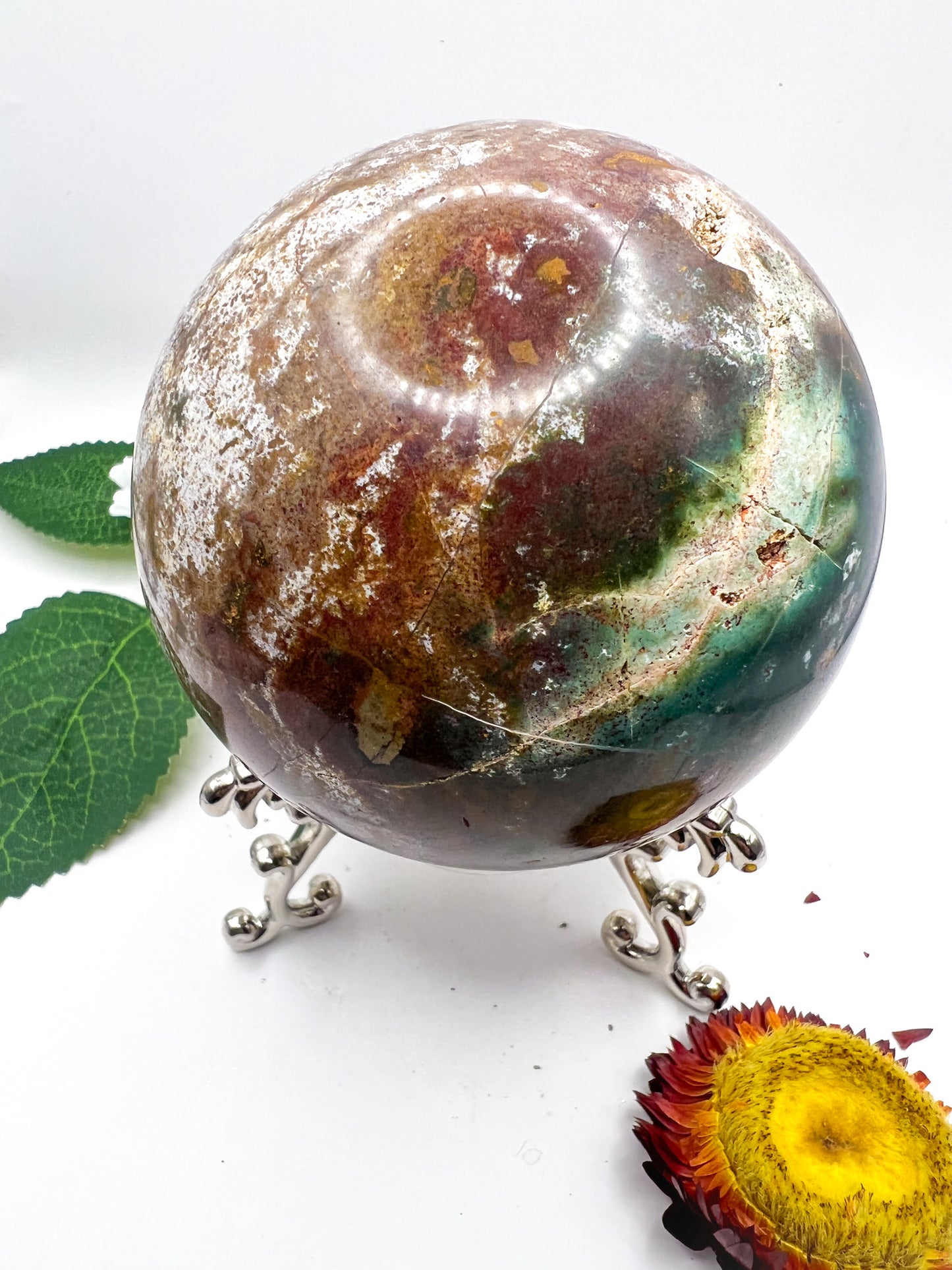 Ocean Jasper Sphere - Crystal Love Treasures