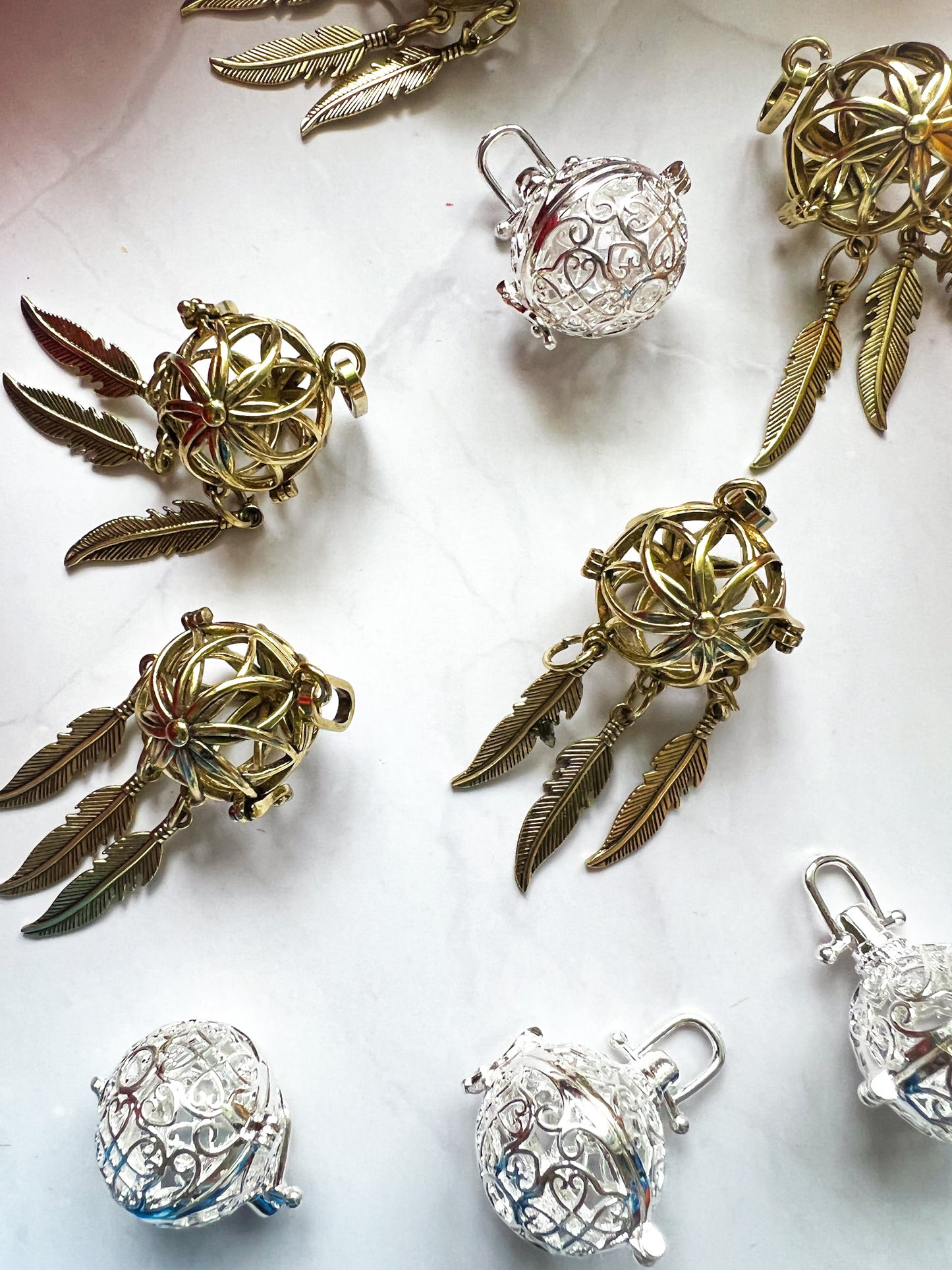 Dream Catcher Feather Pendant - Crystal Love Treasures