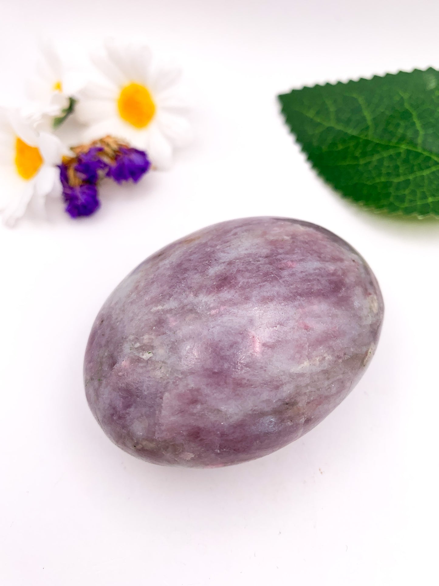 Pink Tourmaline Palm Stone/ Plum Blossom - Crystal Love Treasures