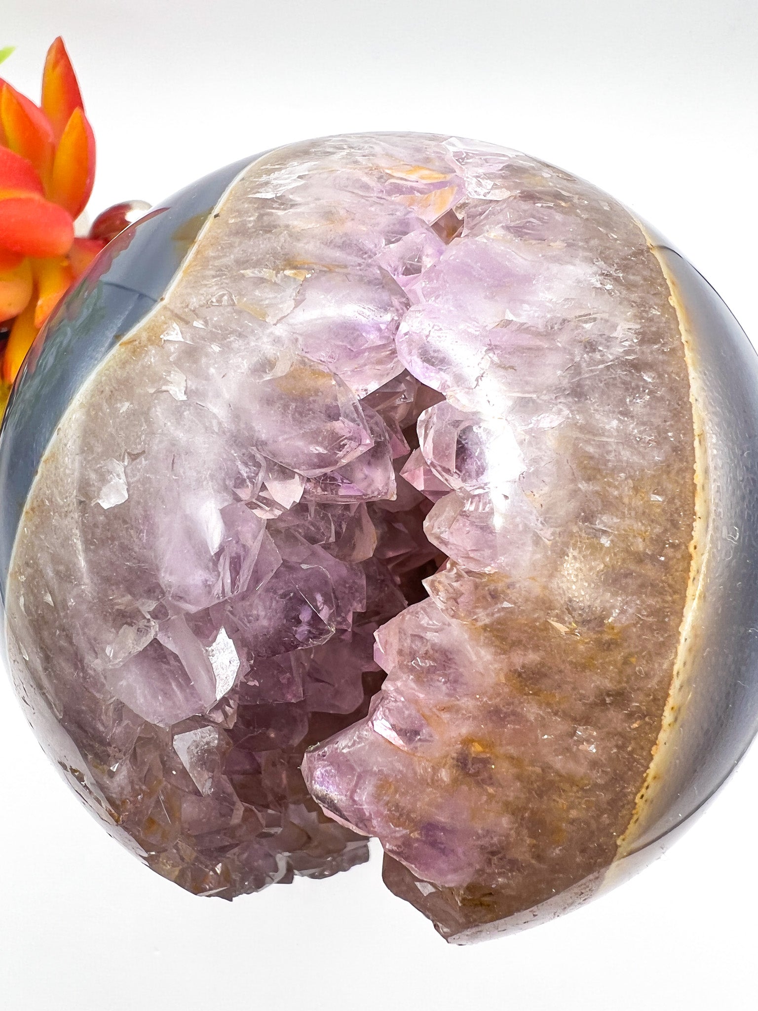 Druzy Amethyst Geode Sphere - Crystal Love Treasures