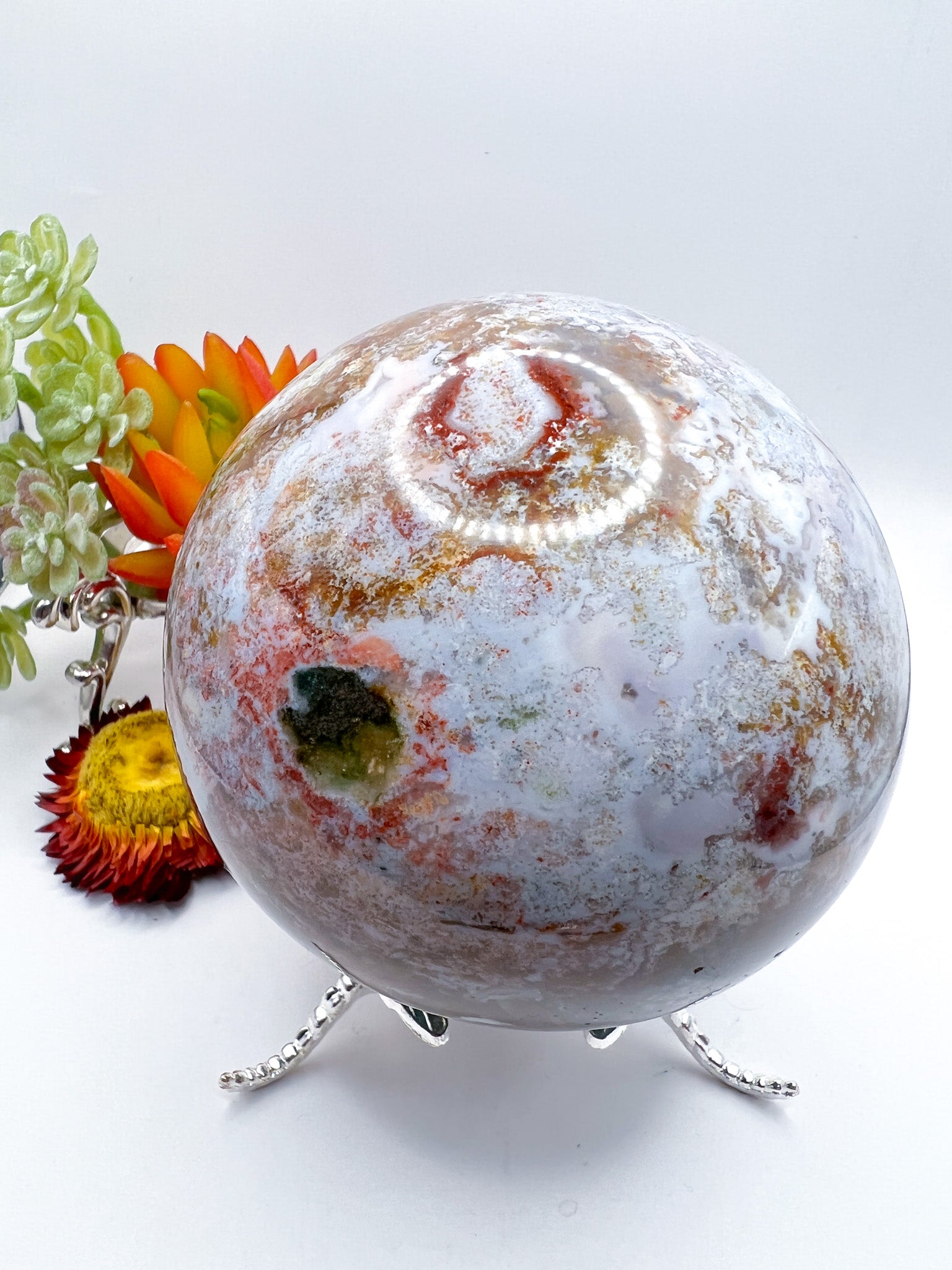 Ocean Jasper Sphere - Crystal Love Treasures