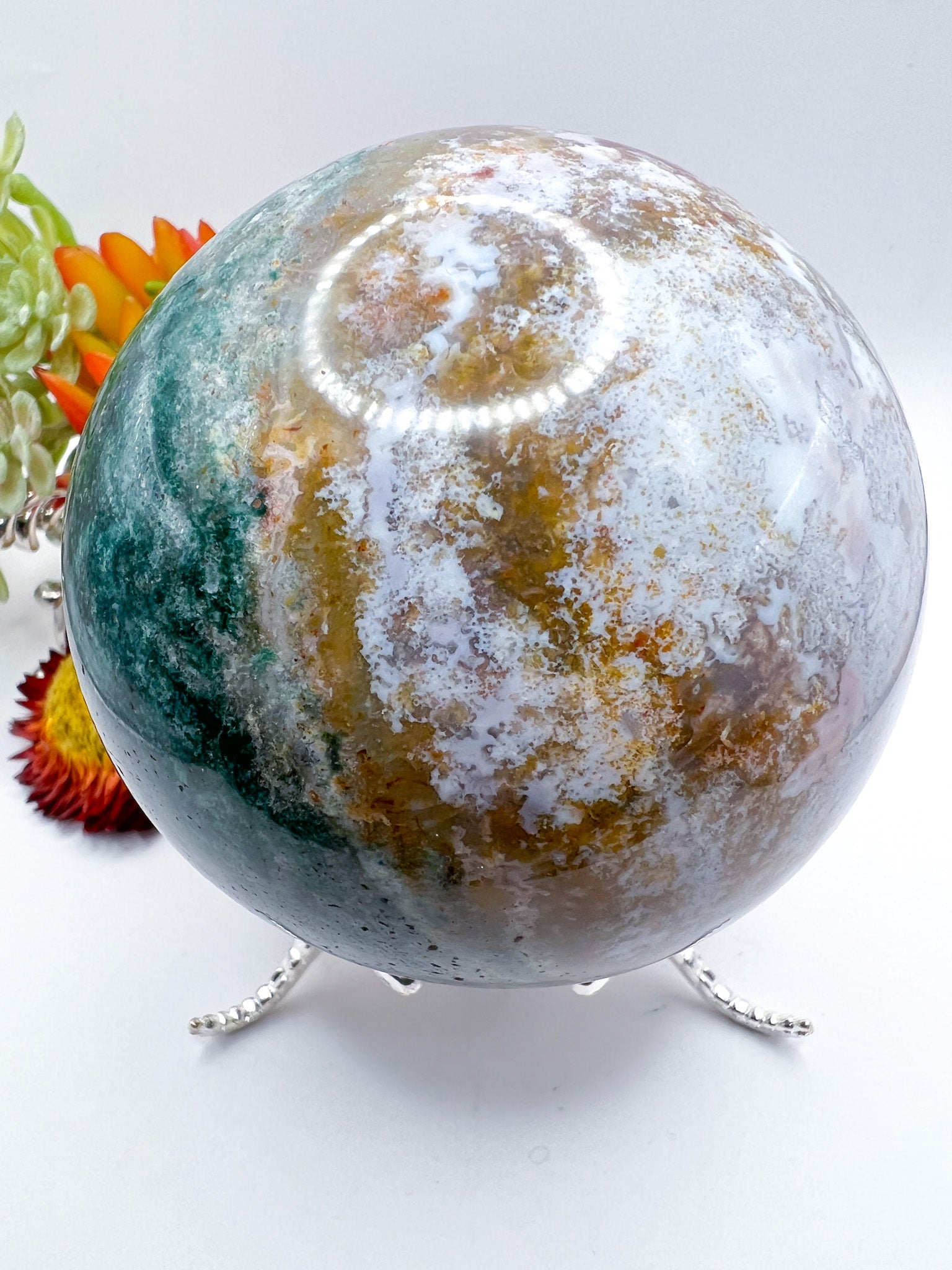 Ocean Jasper Sphere - Crystal Love Treasures