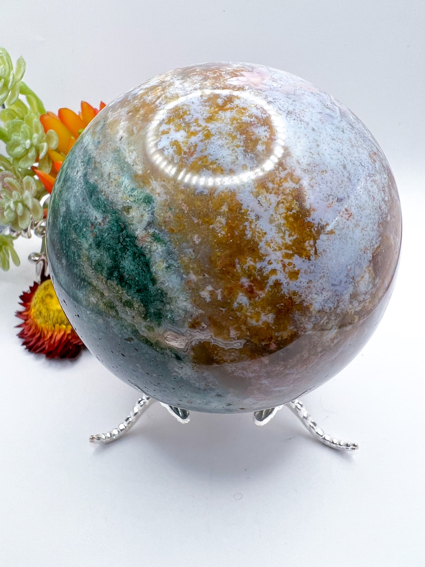 Ocean Jasper Sphere - Crystal Love Treasures