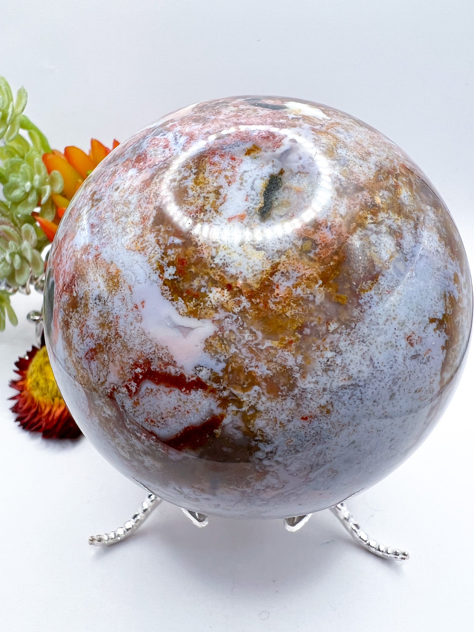 Ocean Jasper Sphere - Crystal Love Treasures