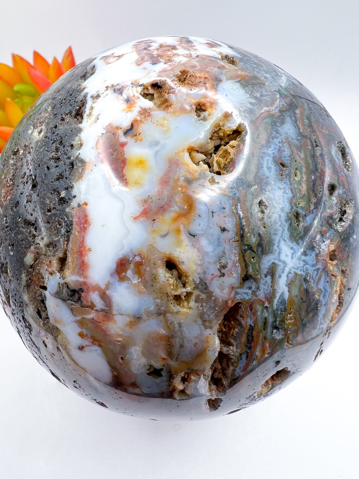 Ocean Jasper Sphere - Crystal Love Treasures