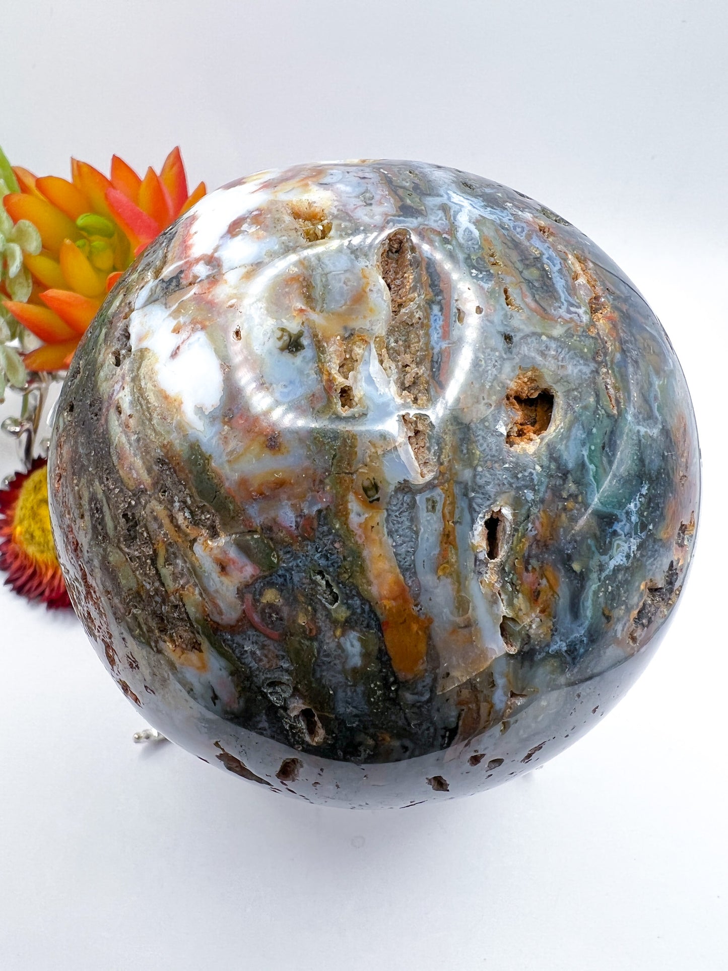 Ocean Jasper Sphere - Crystal Love Treasures