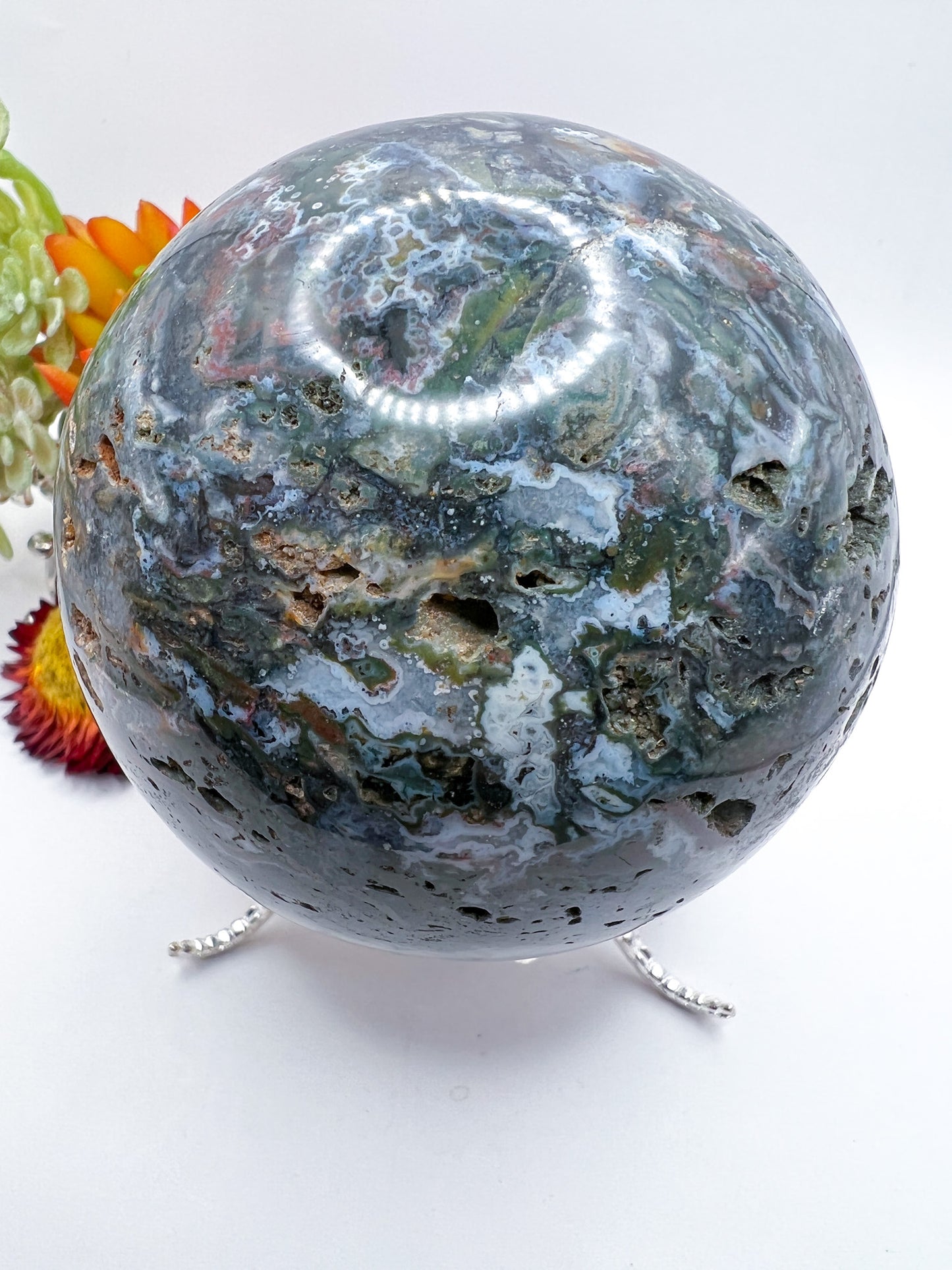 Ocean Jasper Sphere - Crystal Love Treasures