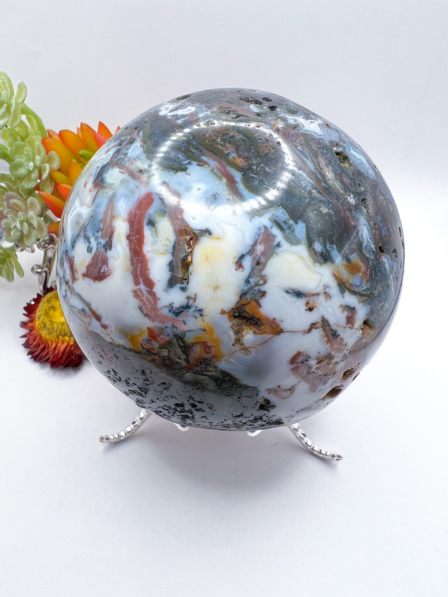 Ocean Jasper Sphere - Crystal Love Treasures