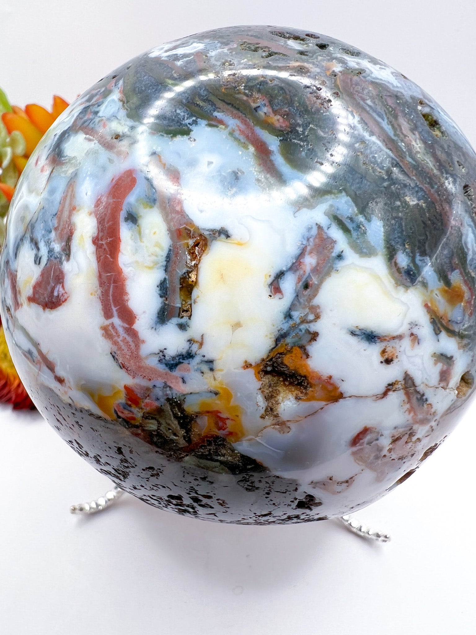 Ocean Jasper Sphere - Crystal Love Treasures