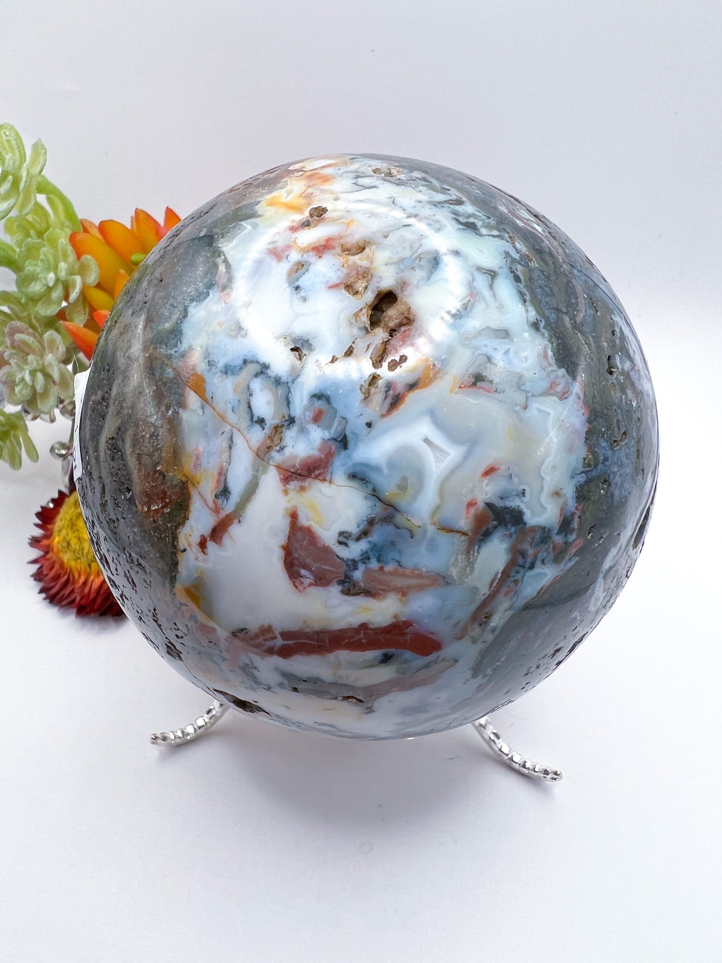 Ocean Jasper Sphere - Crystal Love Treasures