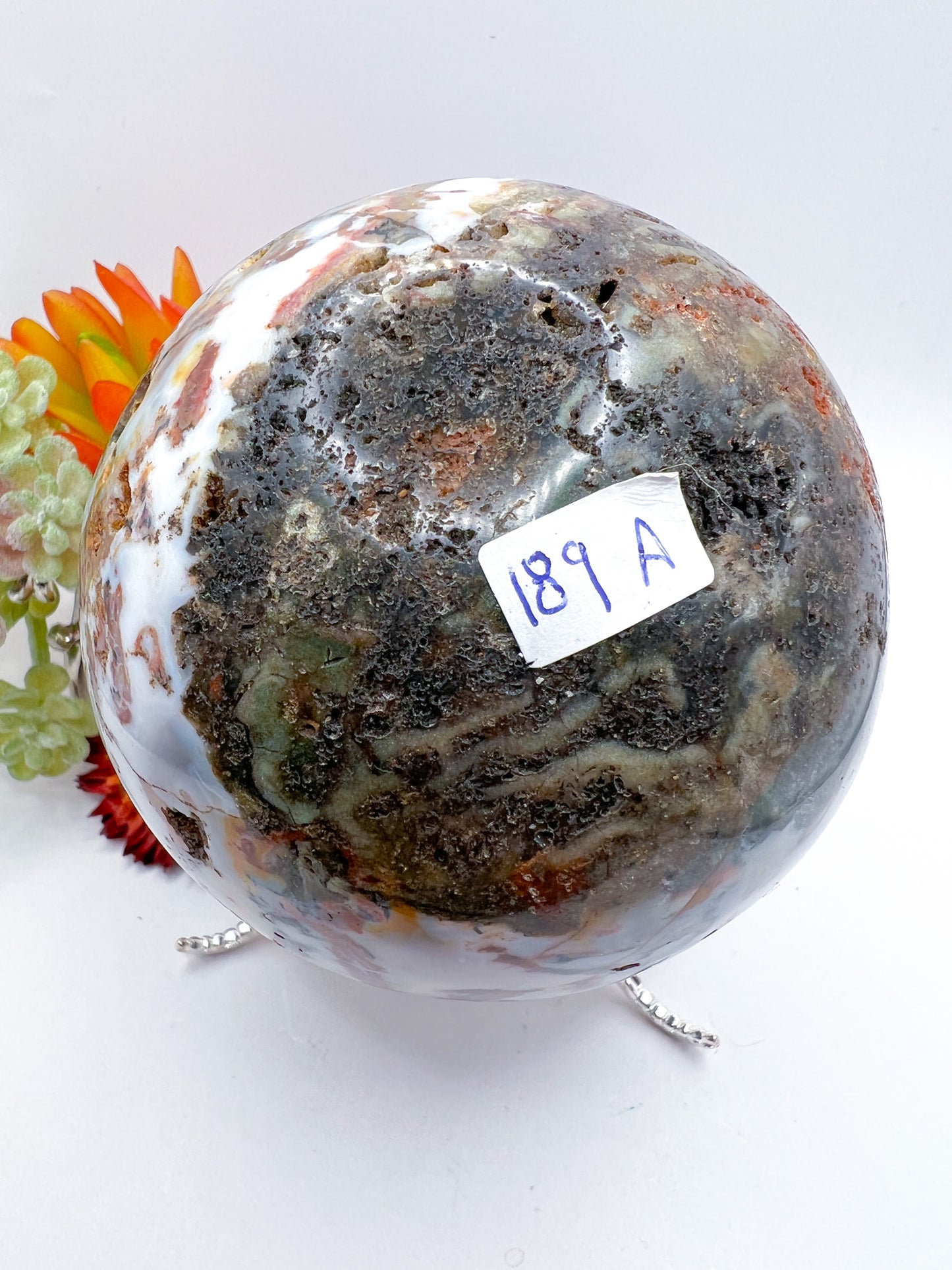 Ocean Jasper Sphere - Crystal Love Treasures