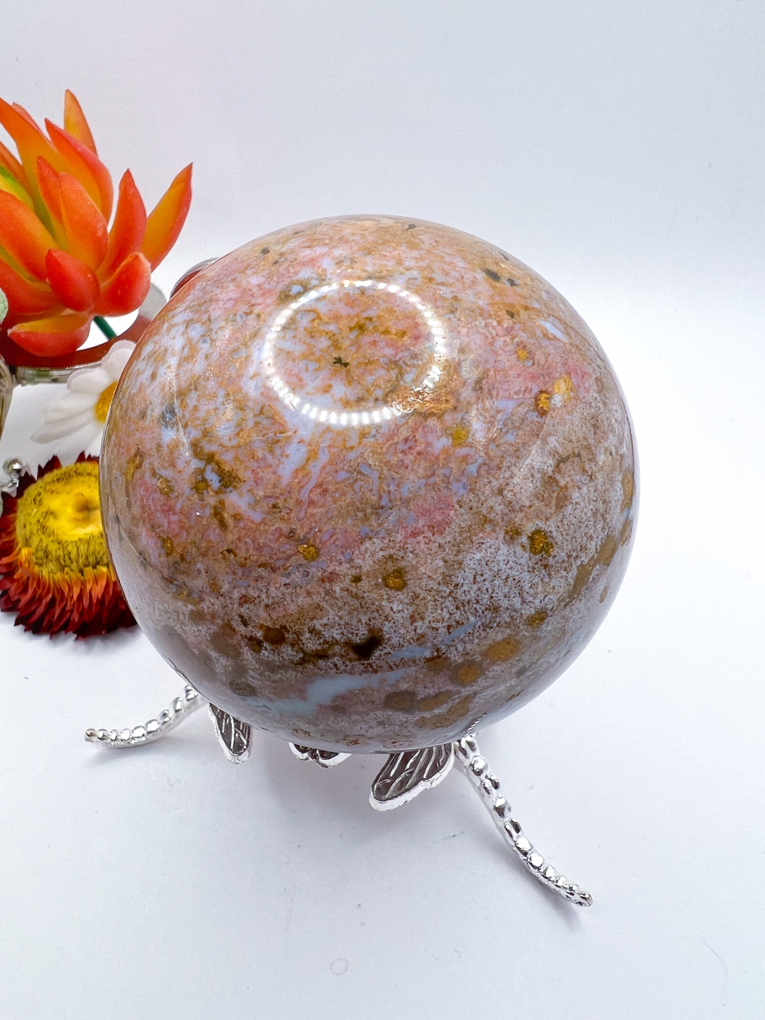 Ocean Jasper Sphere - Crystal Love Treasures