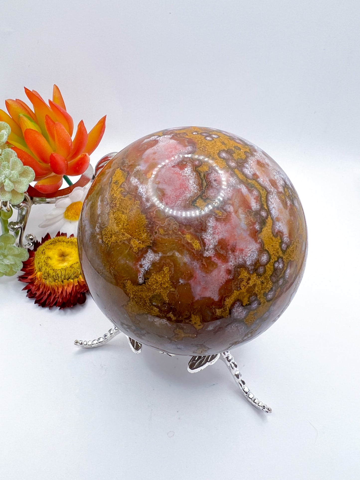 Ocean Jasper Sphere - Crystal Love Treasures