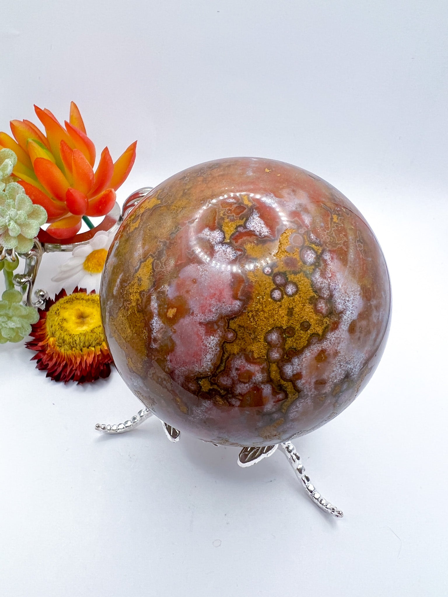 Ocean Jasper Sphere - Crystal Love Treasures