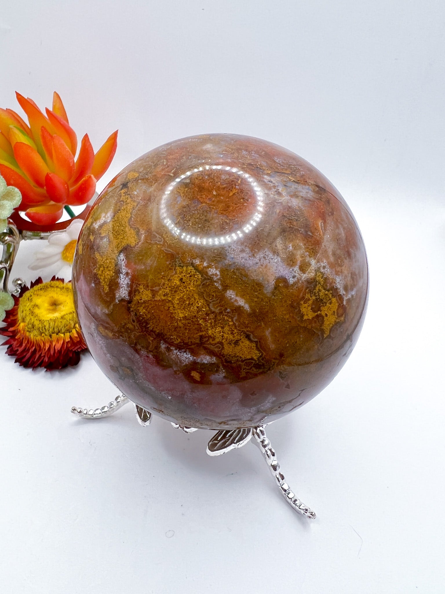 Ocean Jasper Sphere - Crystal Love Treasures