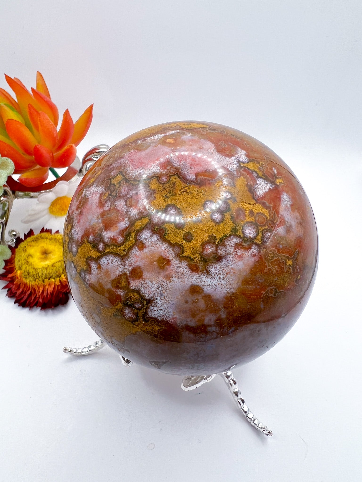 Ocean Jasper Sphere - Crystal Love Treasures