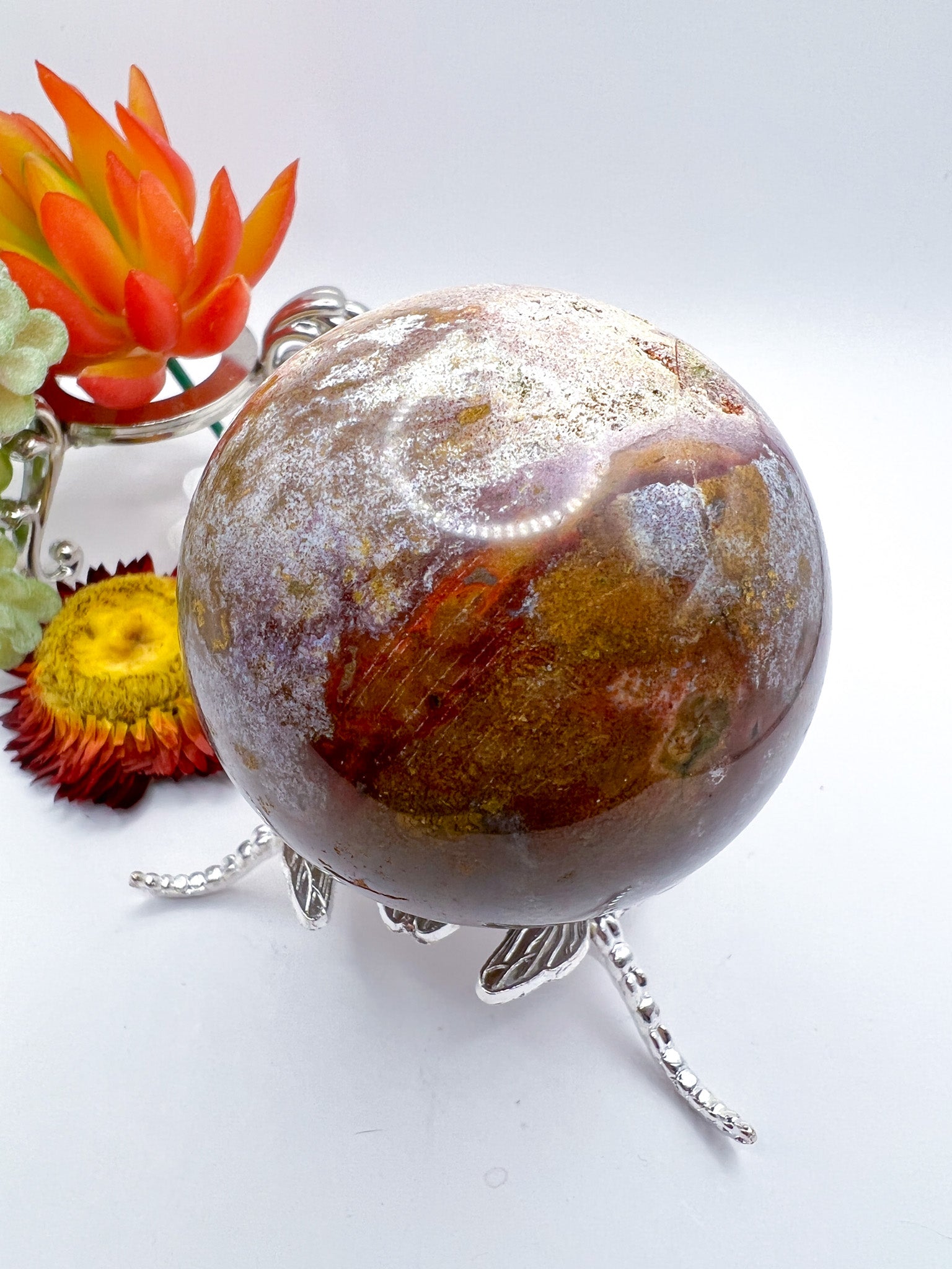 Ocean Jasper Sphere - Crystal Love Treasures