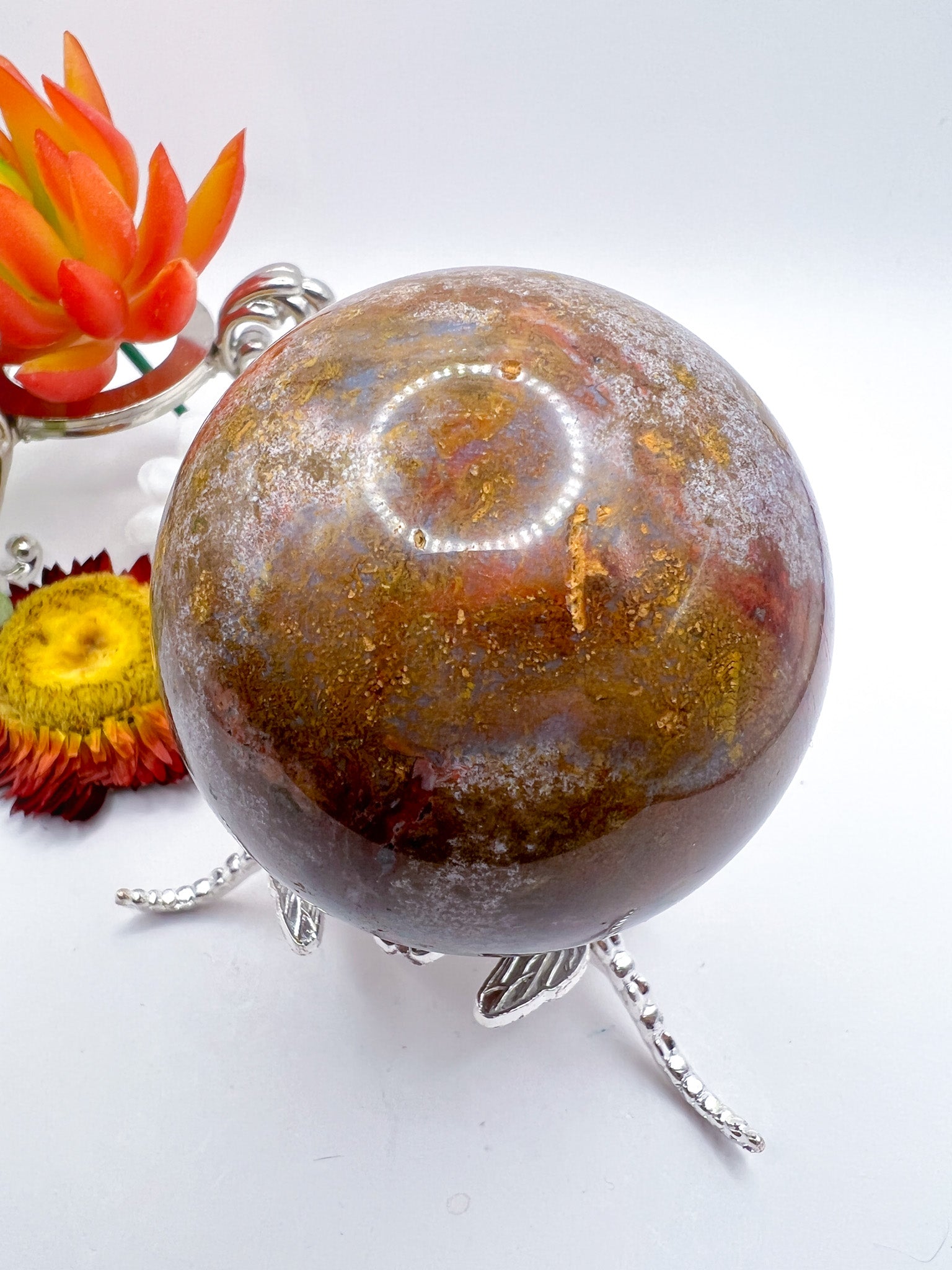 Ocean Jasper Sphere - Crystal Love Treasures