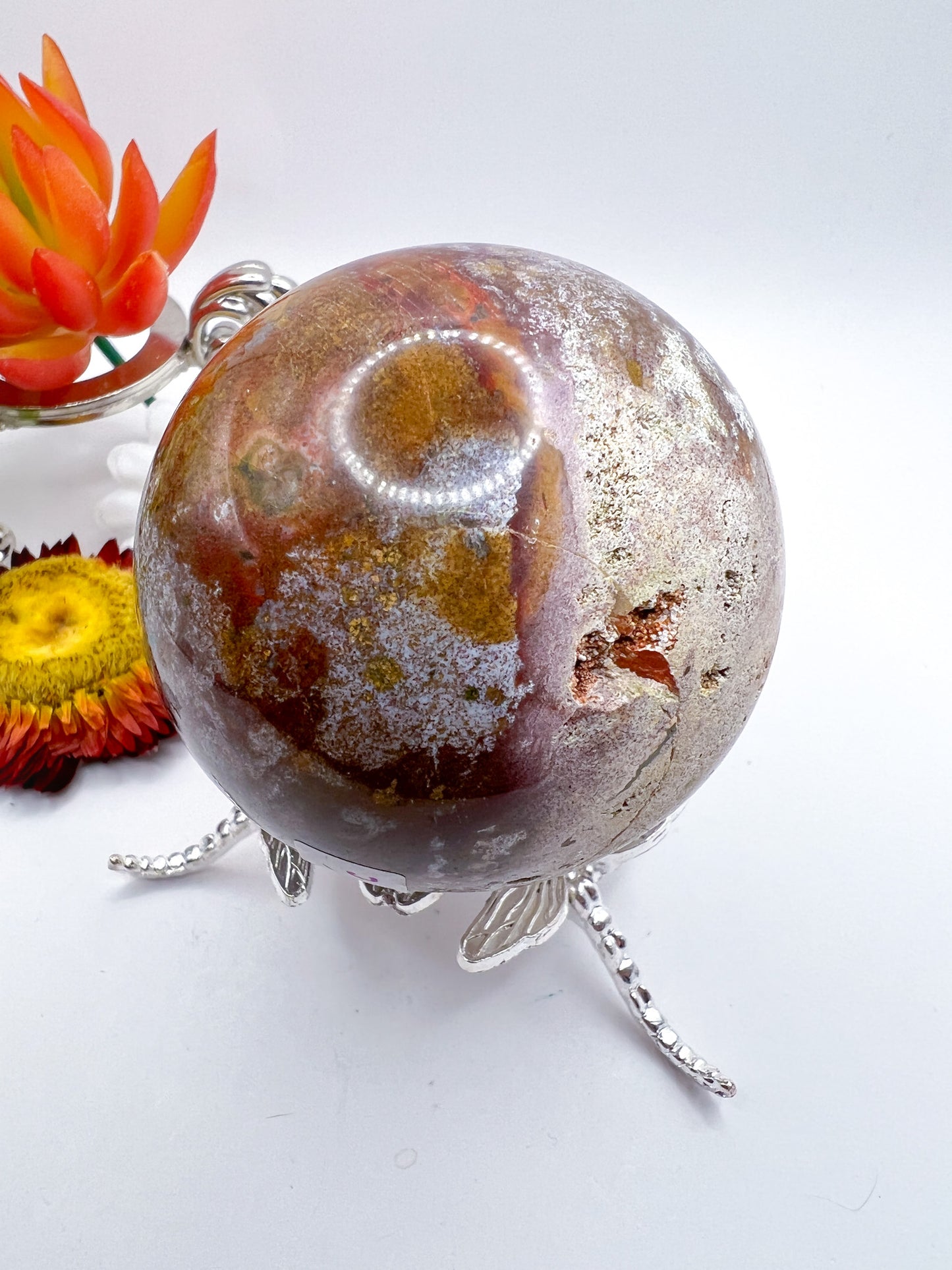 Ocean Jasper Sphere - Crystal Love Treasures