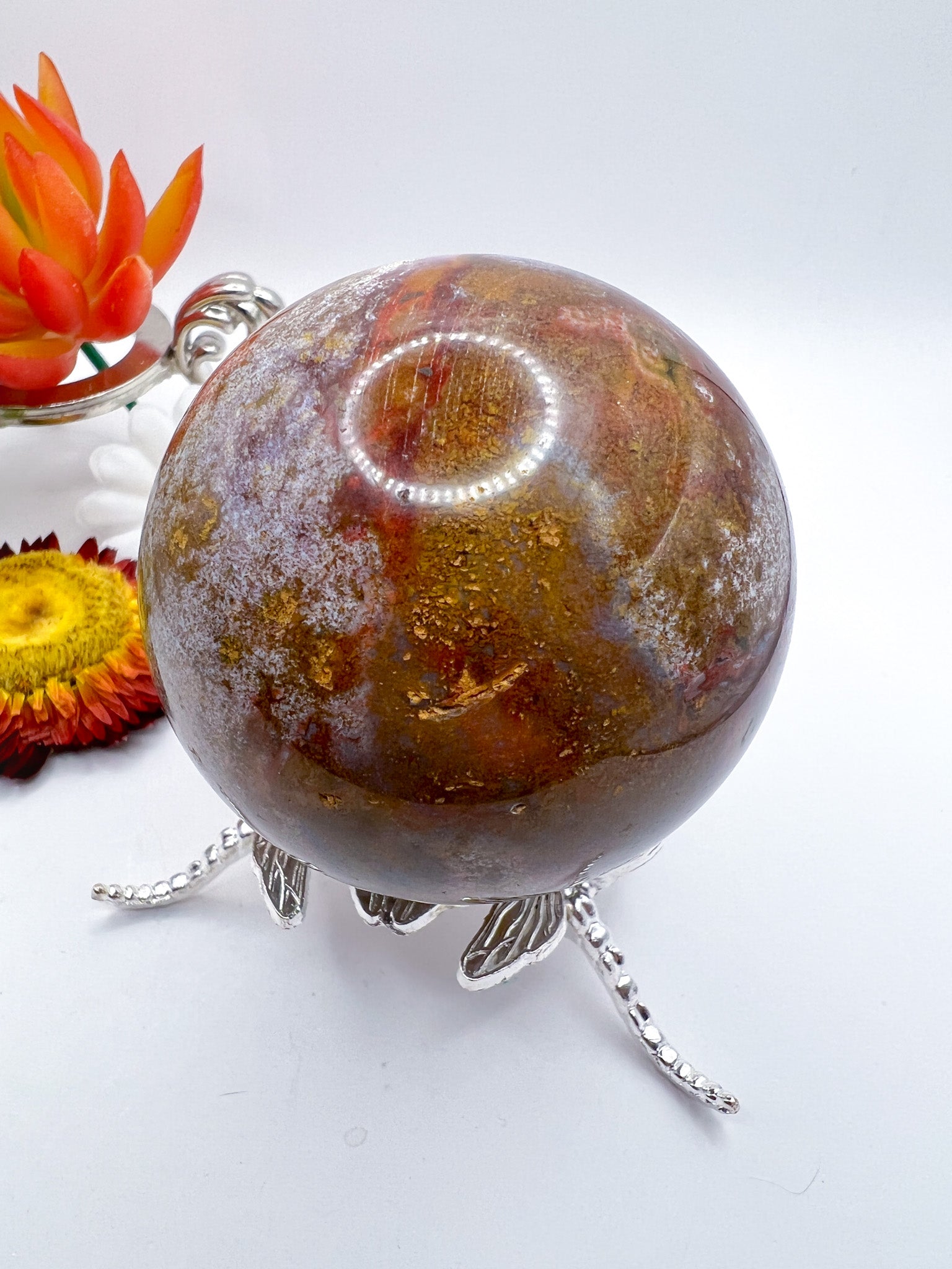 Ocean Jasper Sphere - Crystal Love Treasures