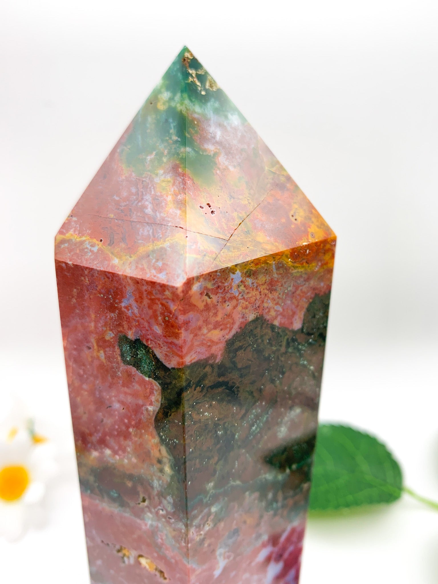 Ocean Jasper Tower - Crystal Love Treasures