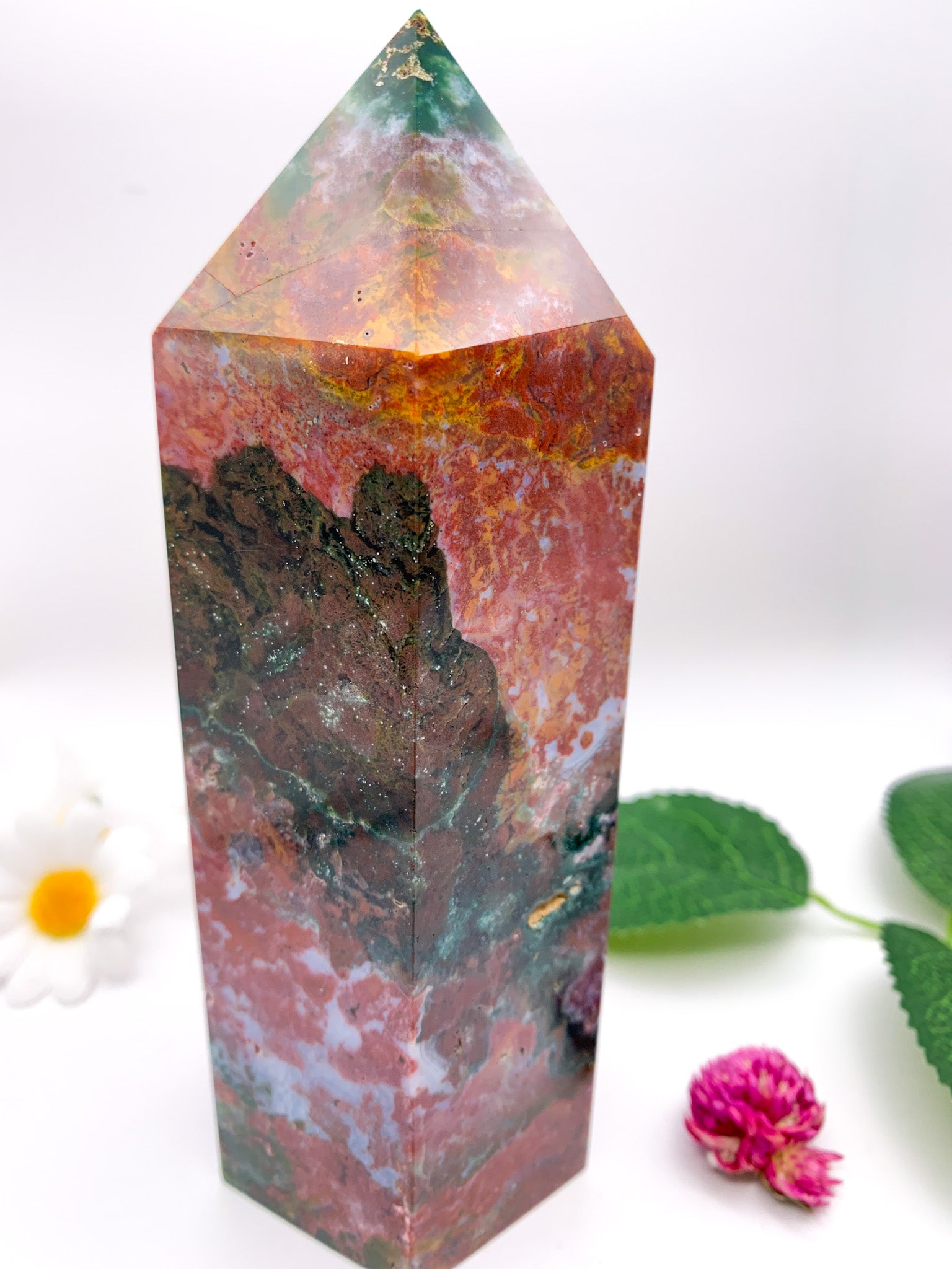 Ocean Jasper Tower - Crystal Love Treasures