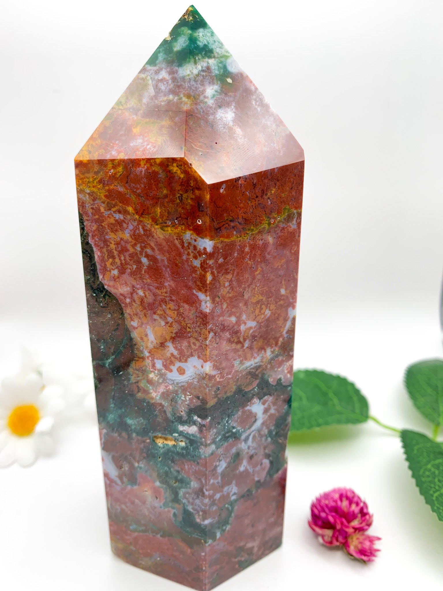 Ocean Jasper Tower - Crystal Love Treasures