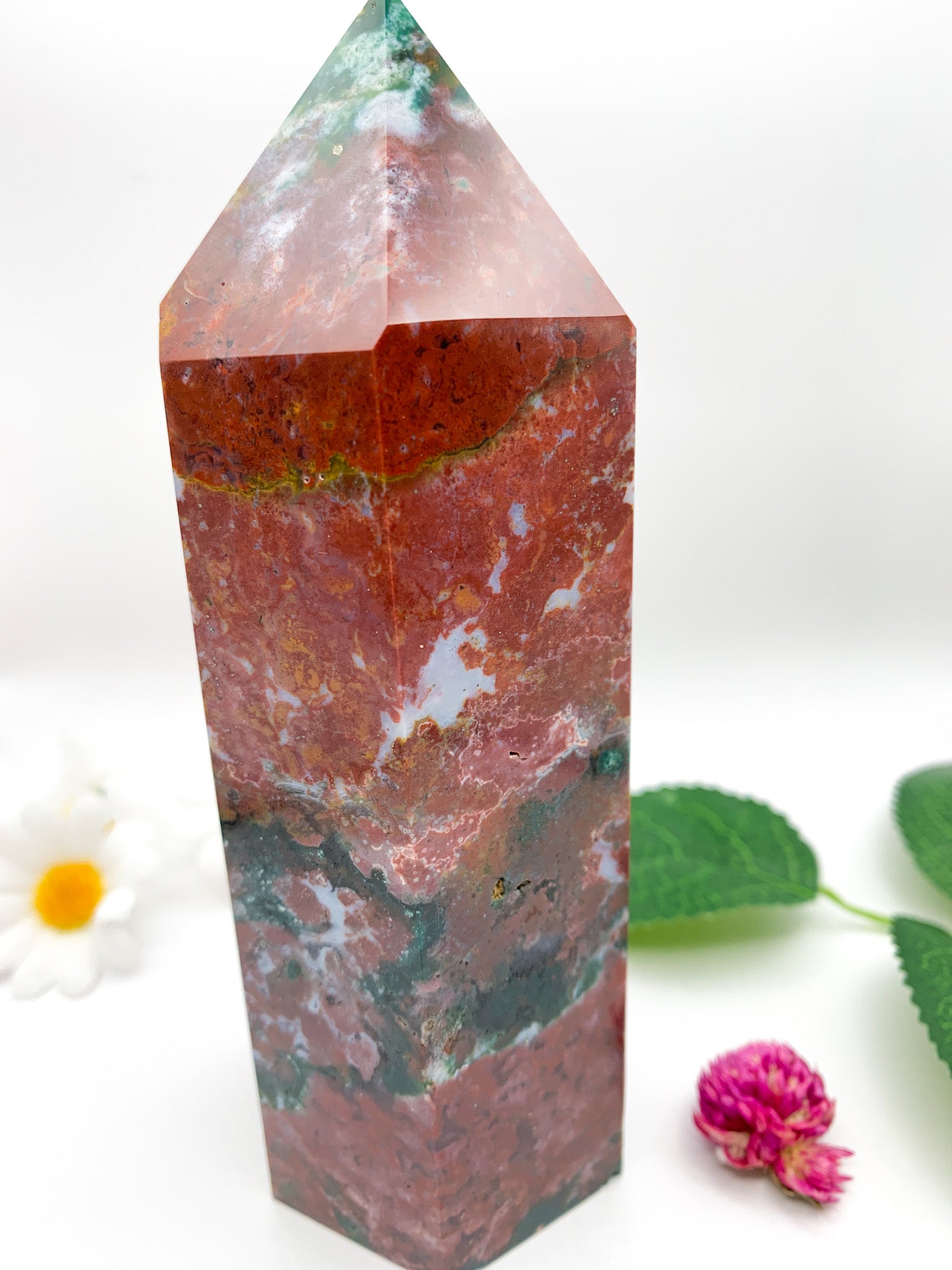 Ocean Jasper Tower - Crystal Love Treasures