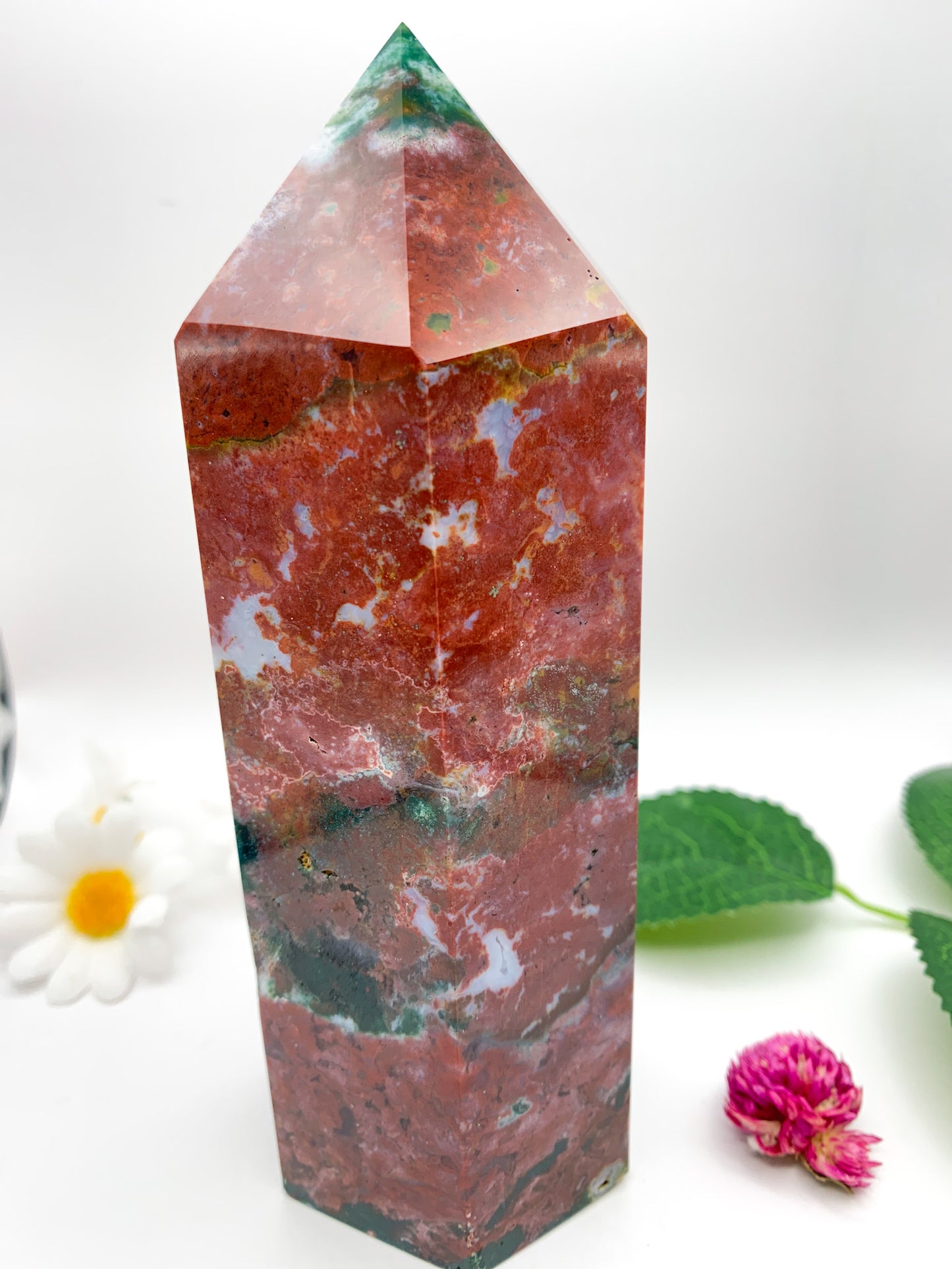 Ocean Jasper Tower - Crystal Love Treasures