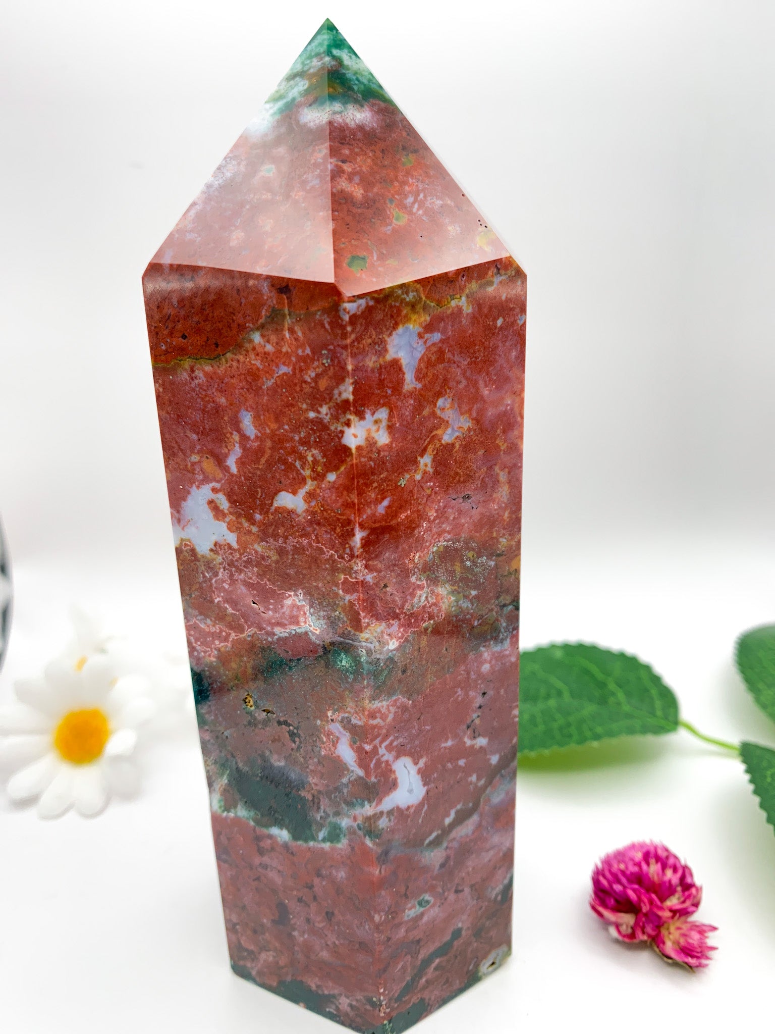 Ocean Jasper Tower - Crystal Love Treasures