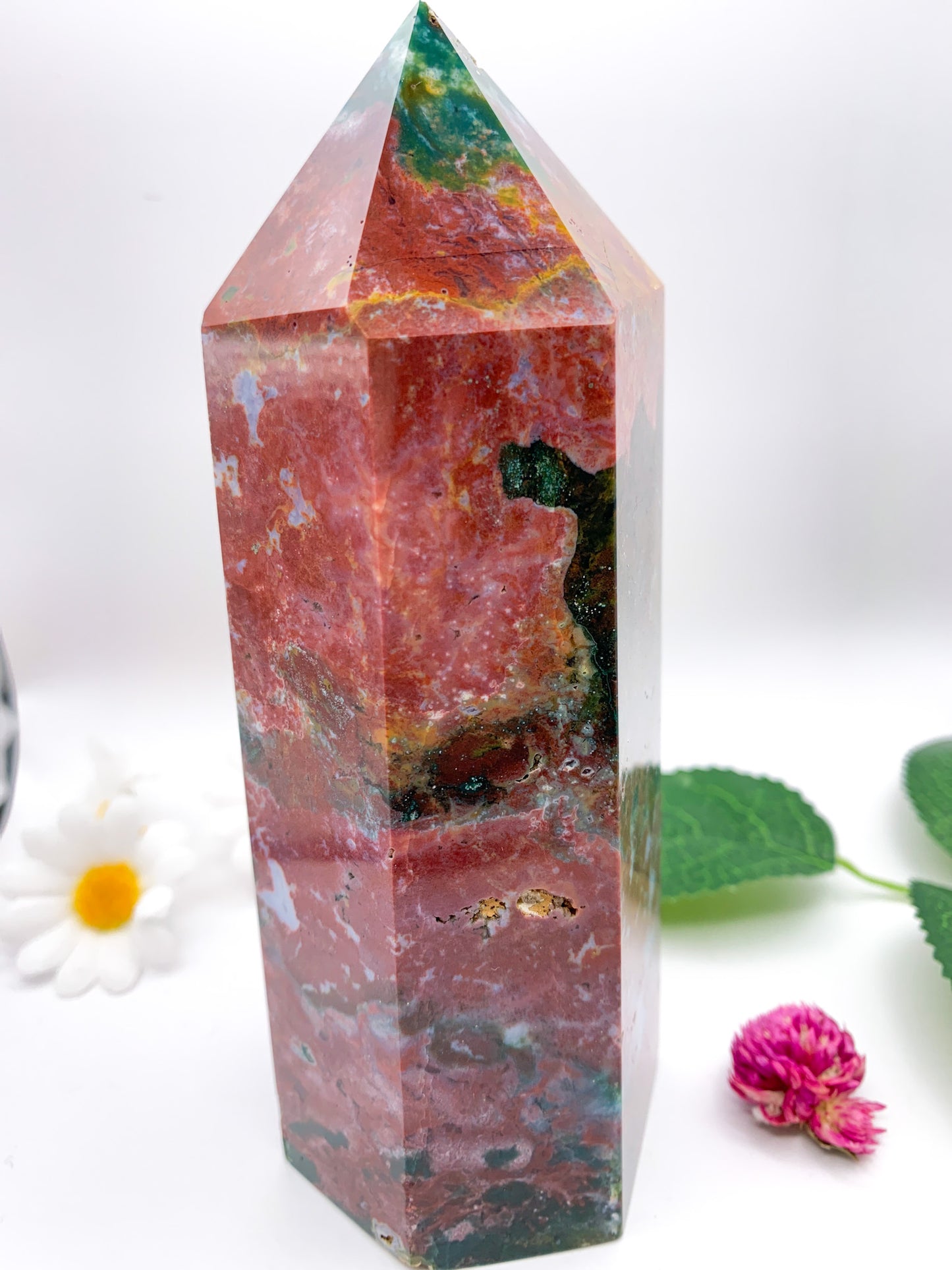 Ocean Jasper Tower - Crystal Love Treasures