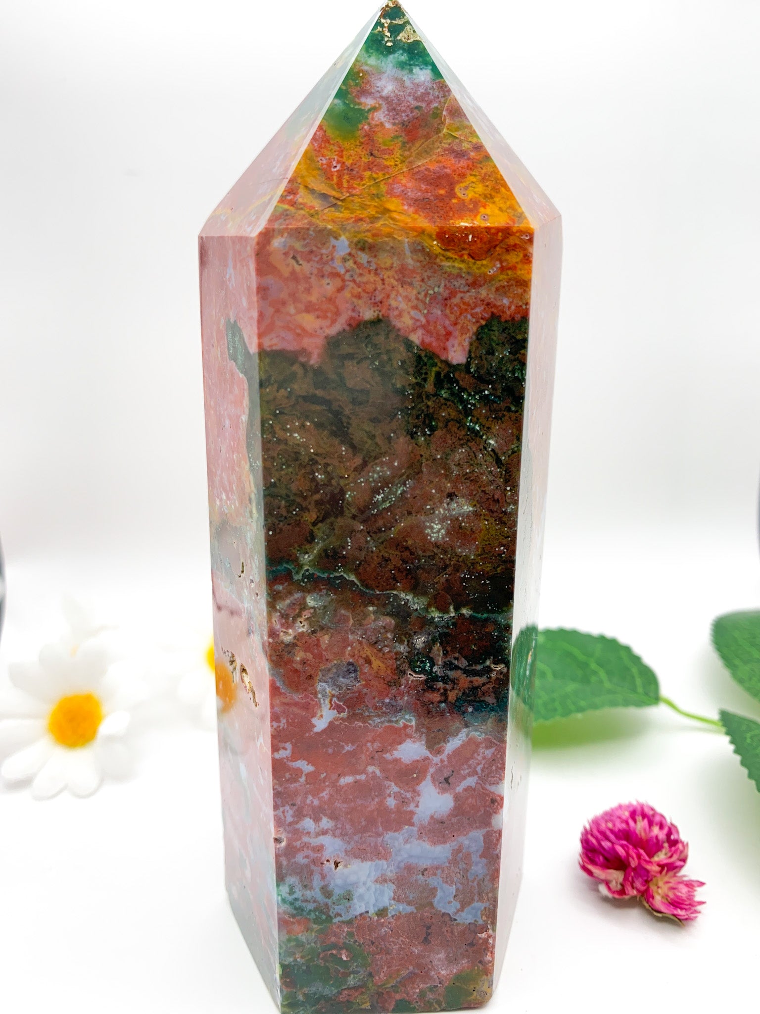 Ocean Jasper Tower - Crystal Love Treasures