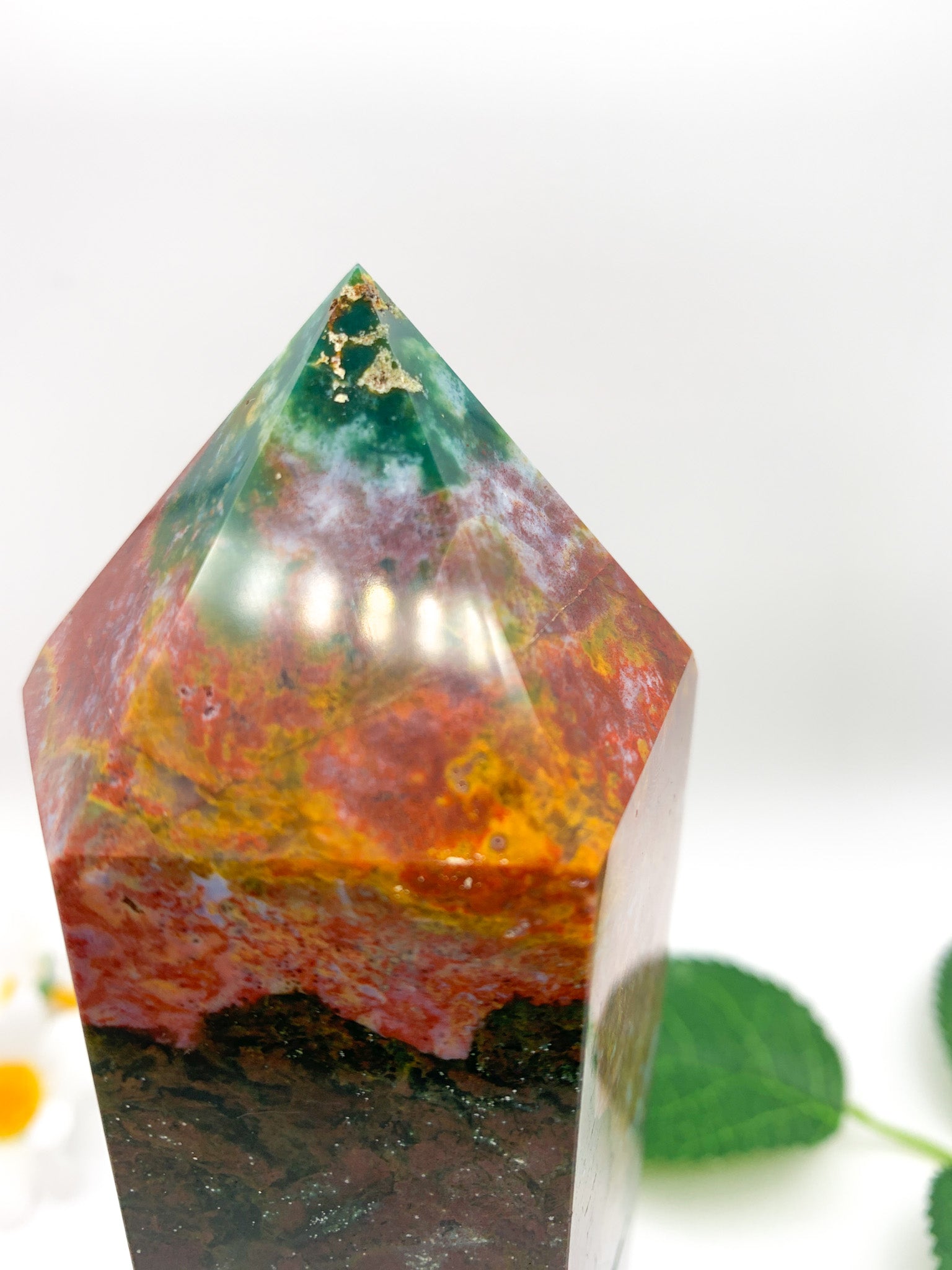 Ocean Jasper Tower - Crystal Love Treasures