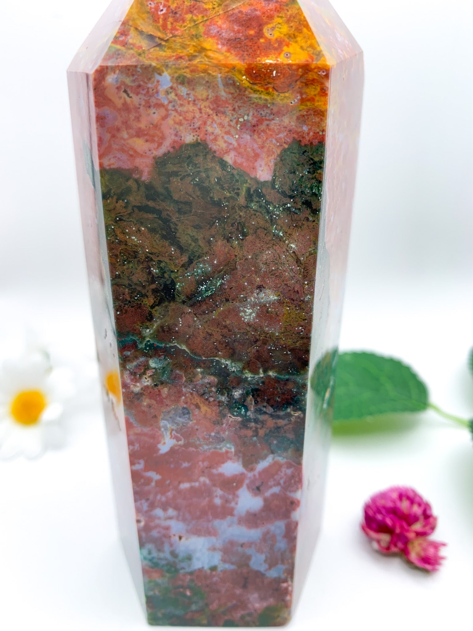 Ocean Jasper Tower - Crystal Love Treasures