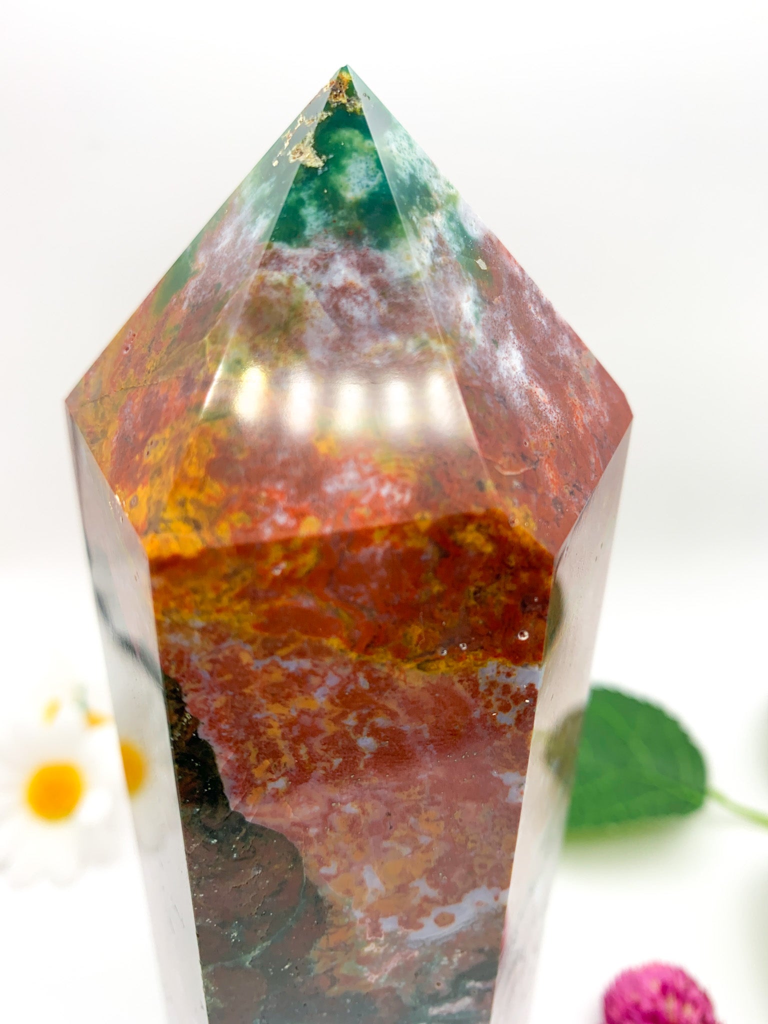 Ocean Jasper Tower - Crystal Love Treasures