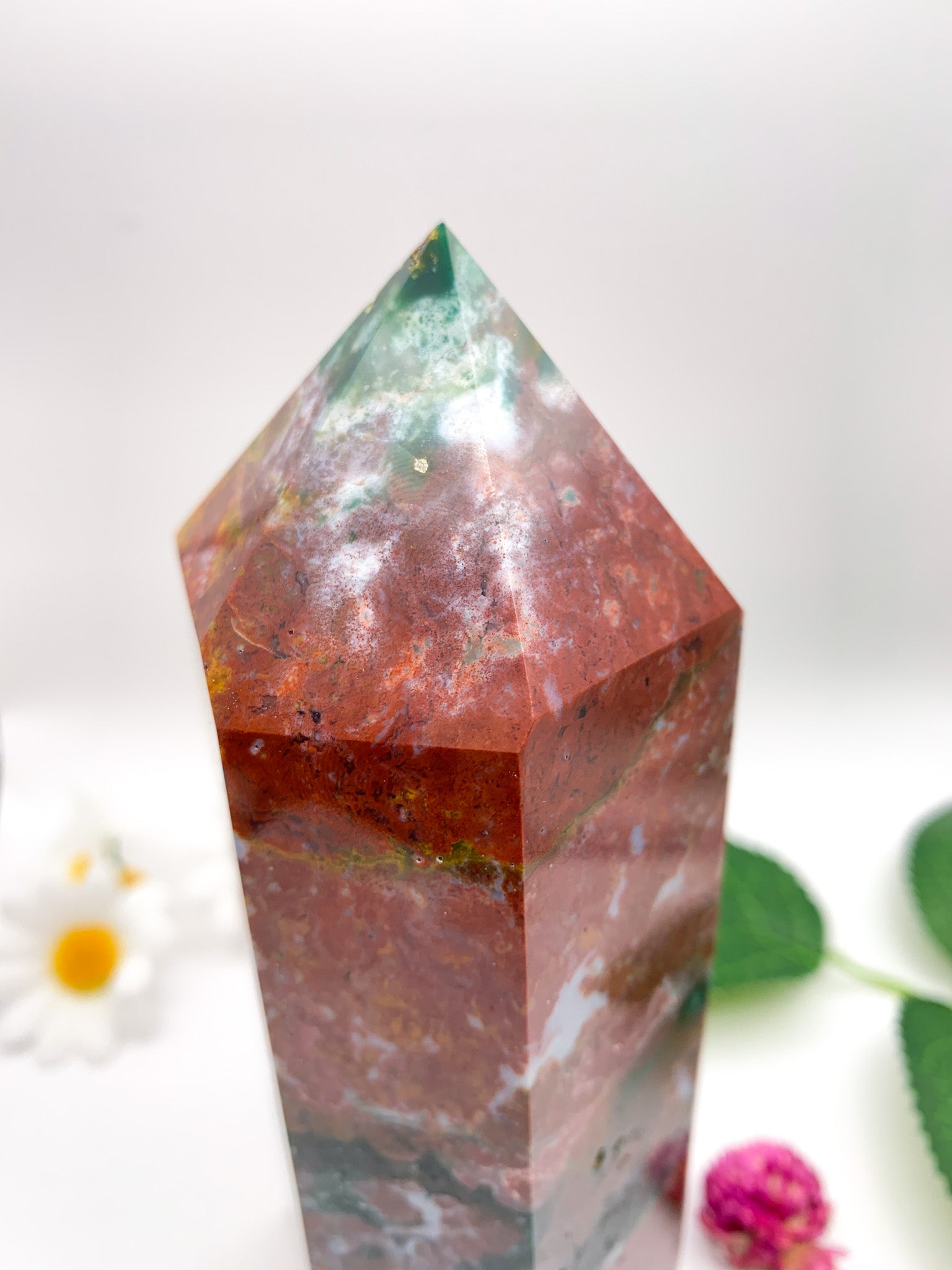 Ocean Jasper Tower - Crystal Love Treasures