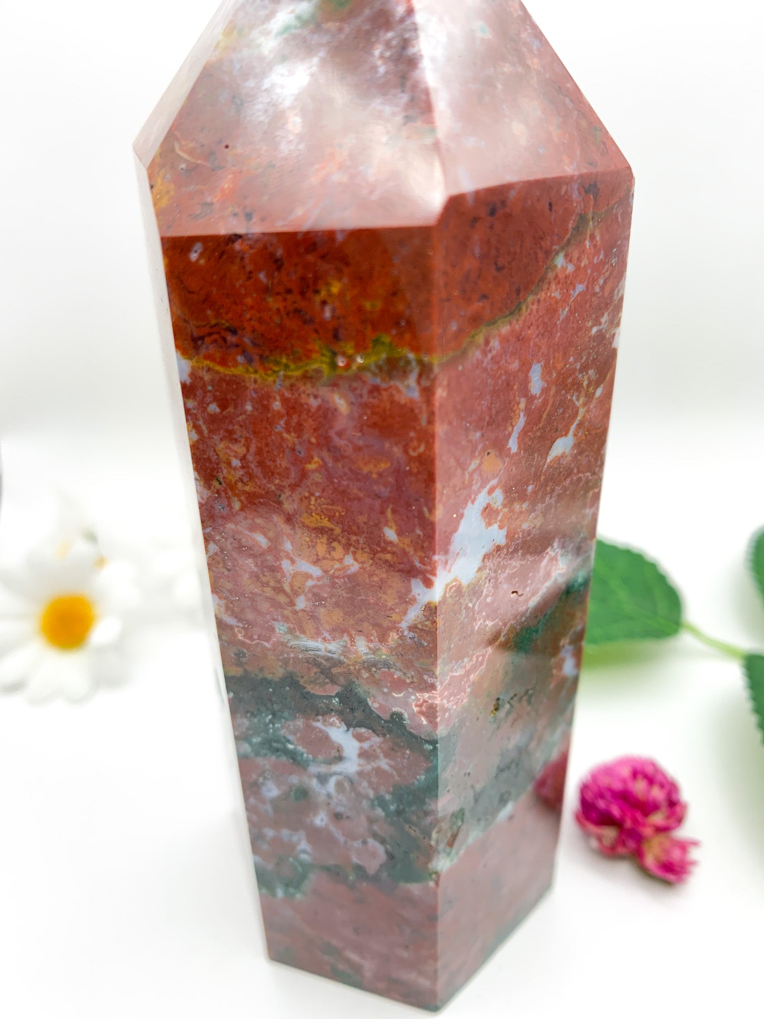 Ocean Jasper Tower - Crystal Love Treasures
