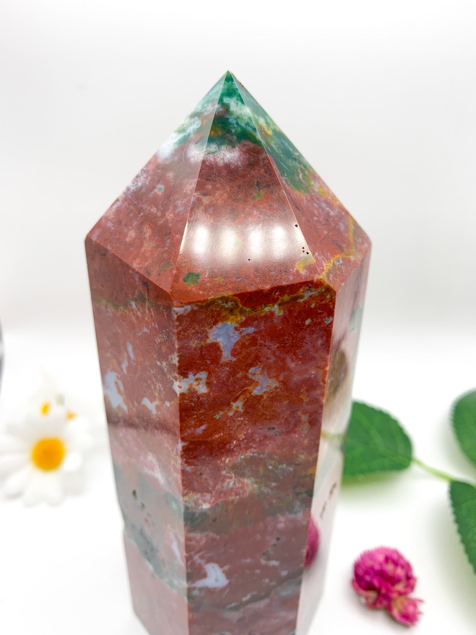 Ocean Jasper Tower - Crystal Love Treasures