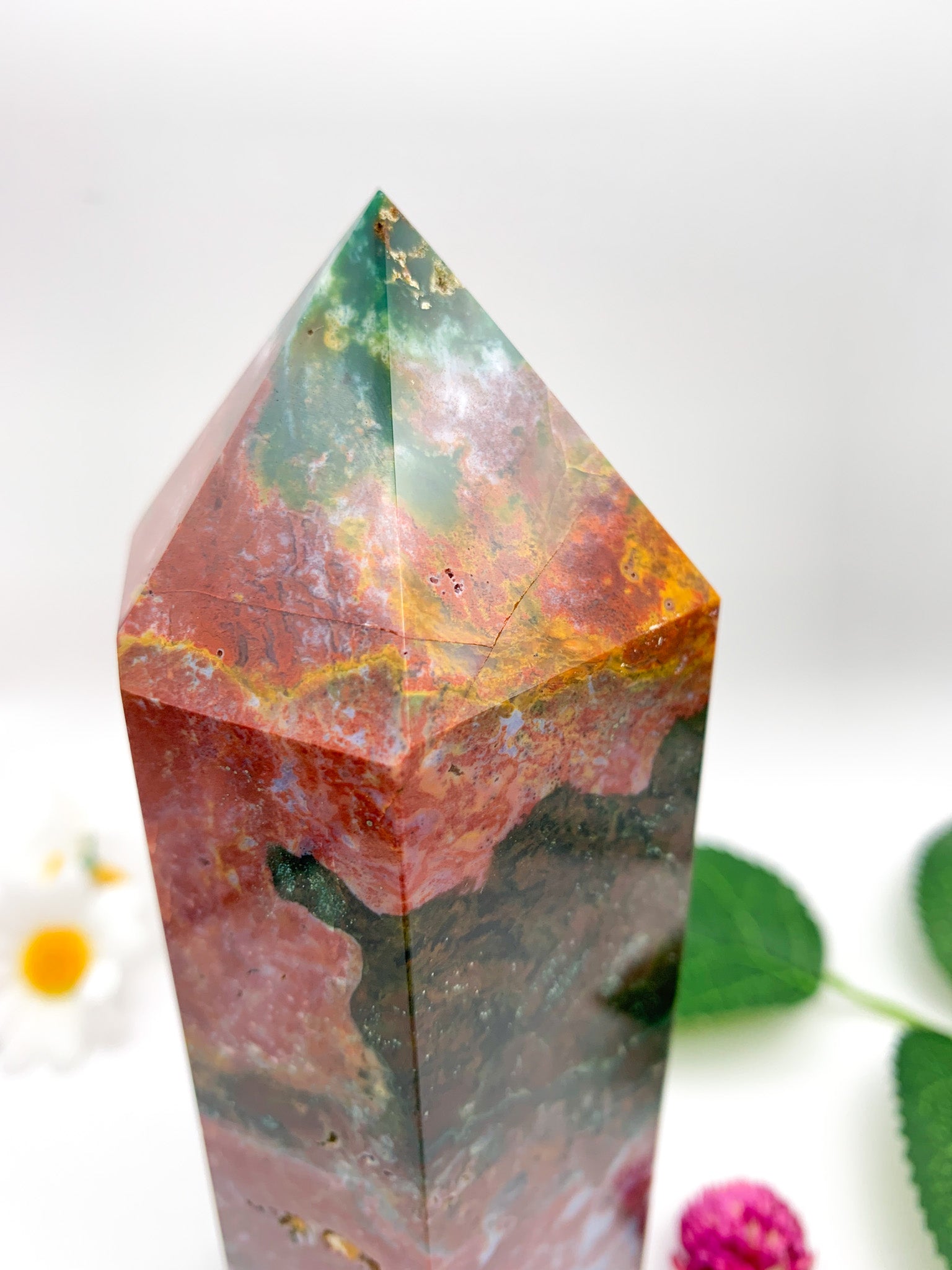 Ocean Jasper Tower - Crystal Love Treasures