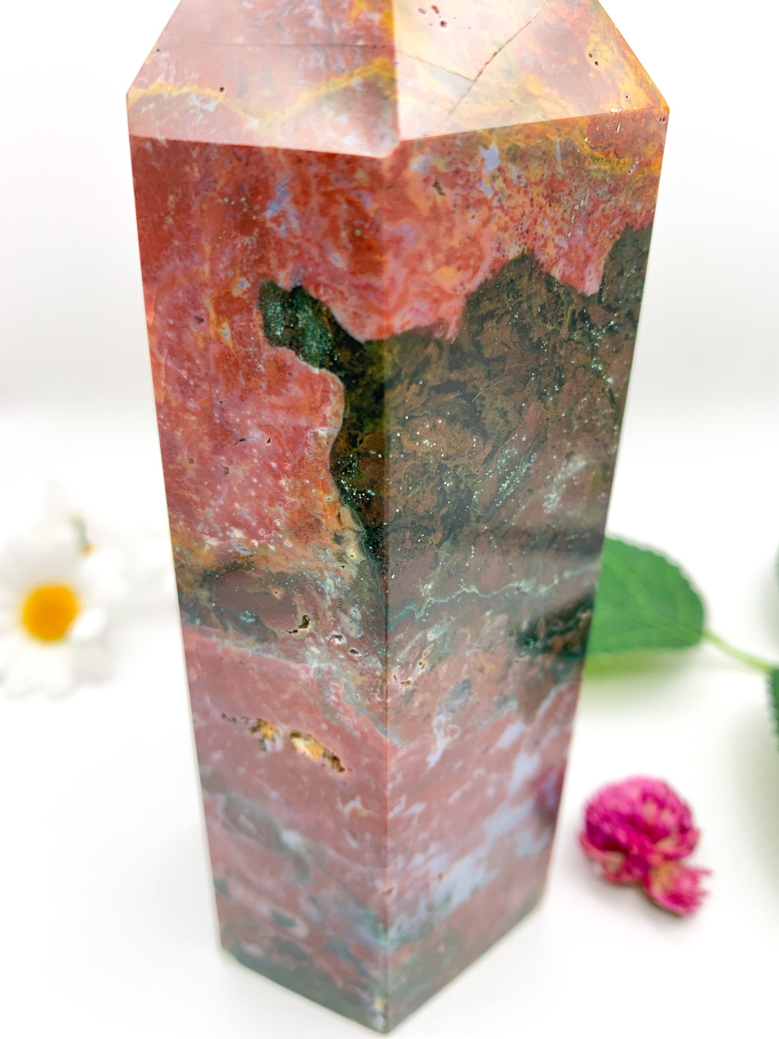 Ocean Jasper Tower - Crystal Love Treasures
