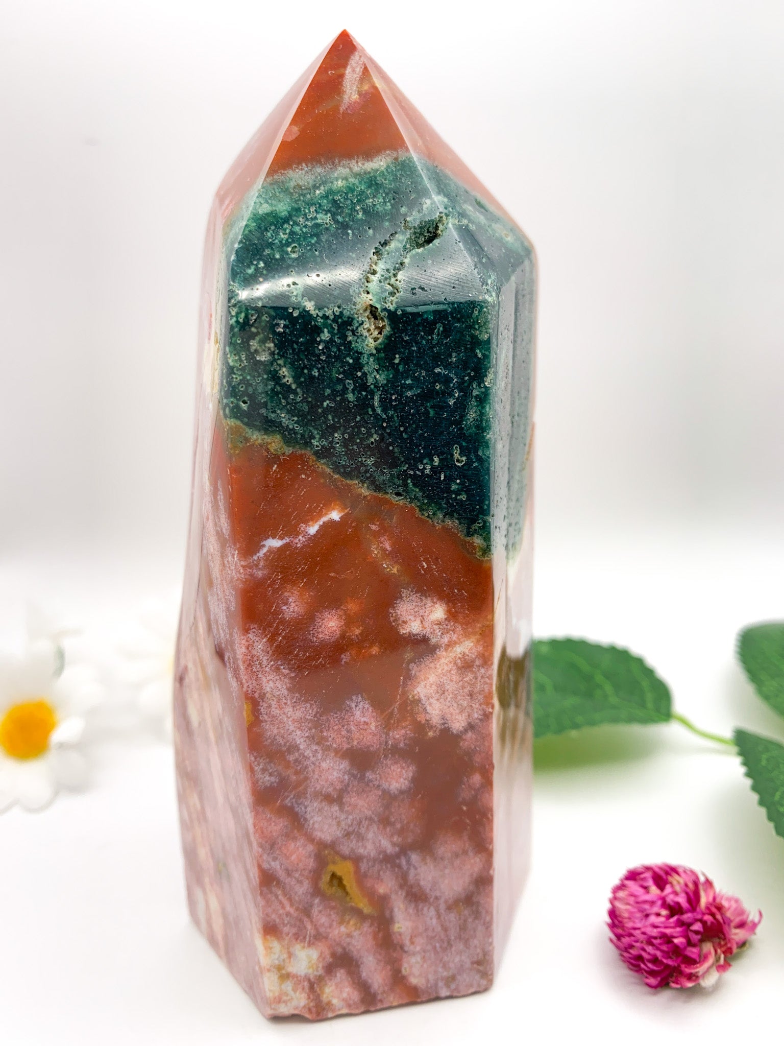 Ocean Jasper Tower - Crystal Love Treasures