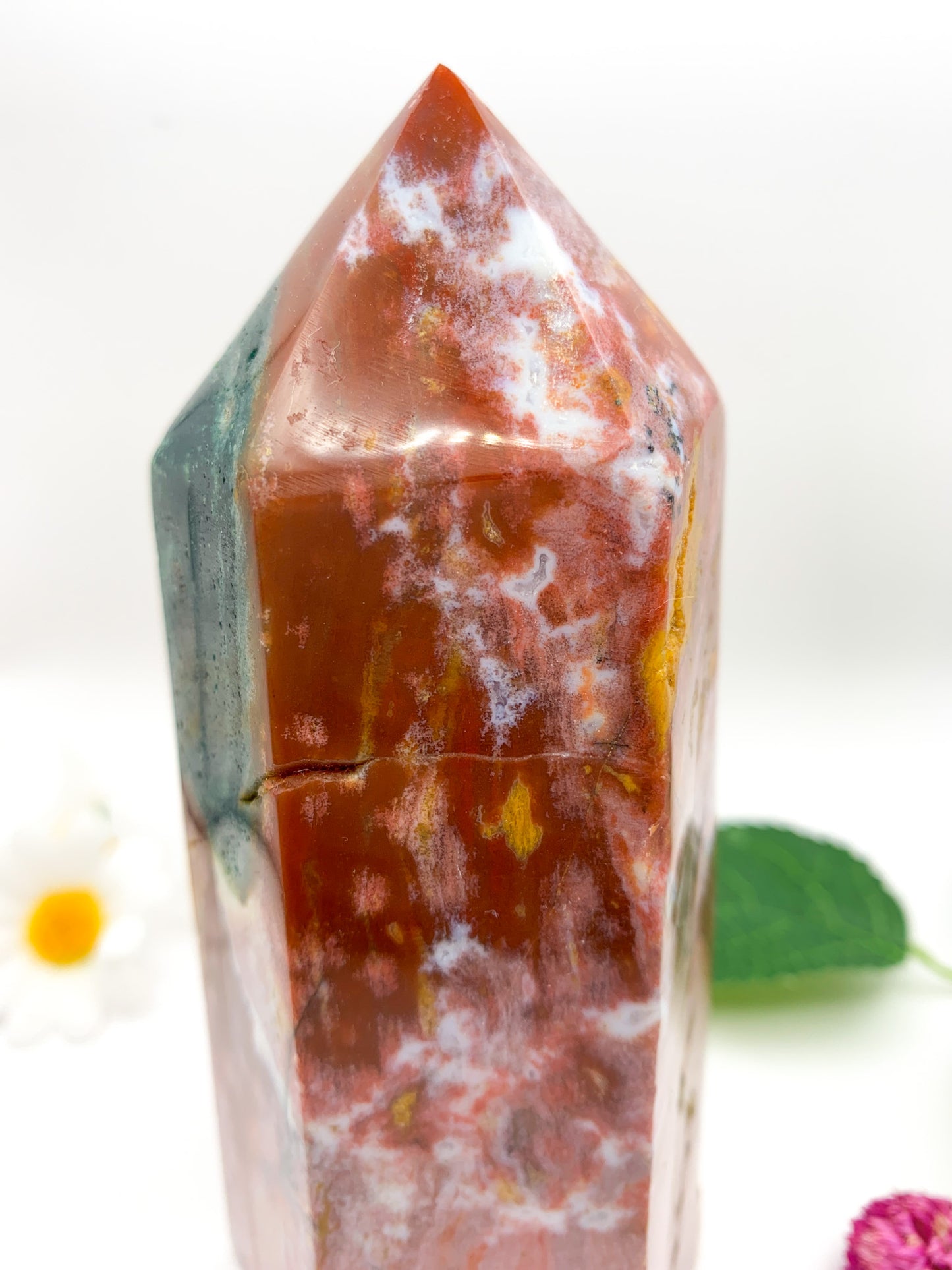 Ocean Jasper Tower - Crystal Love Treasures