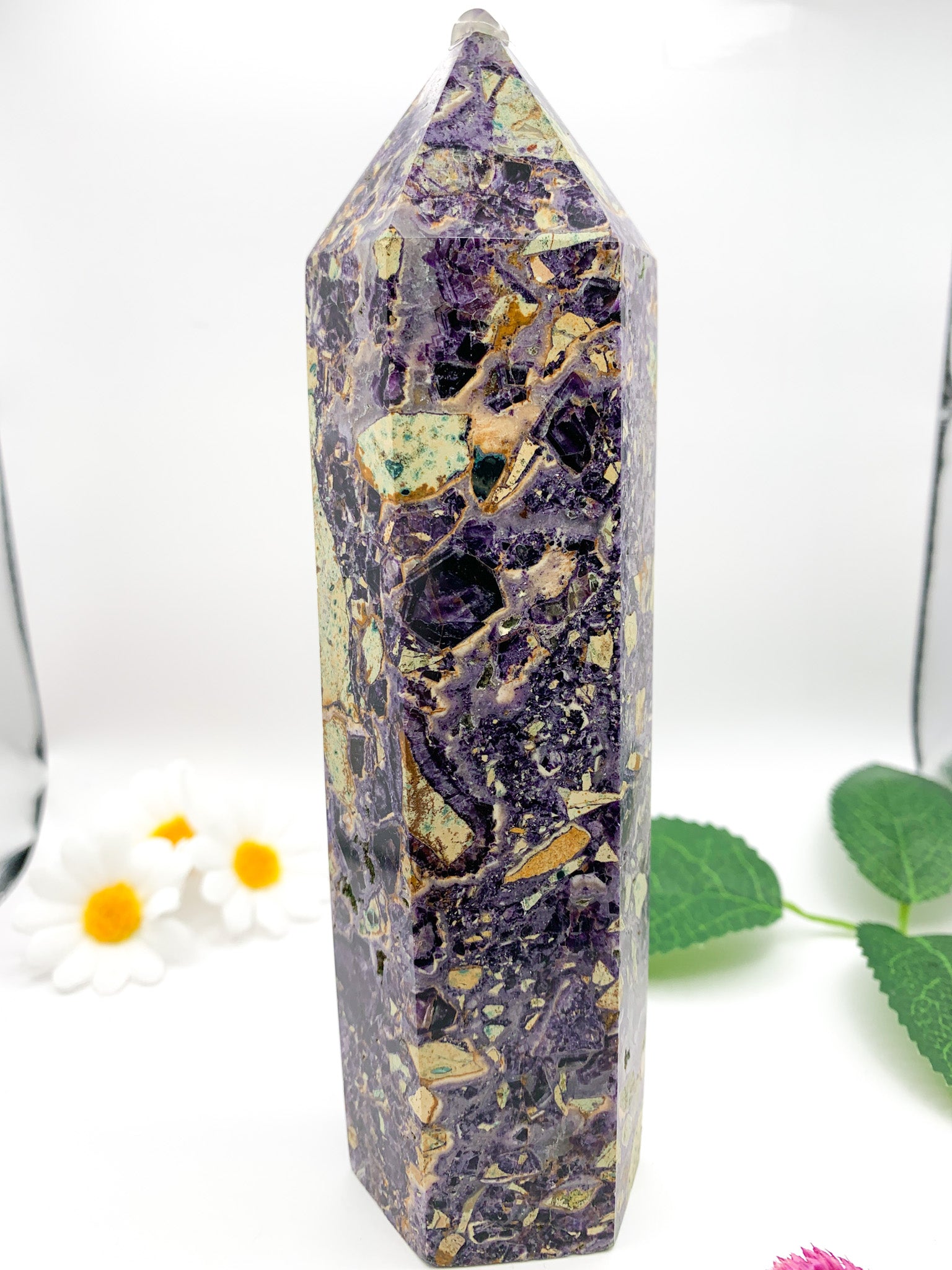 "Iced Tea" Fluorite Tower - Crystal Love Treasures